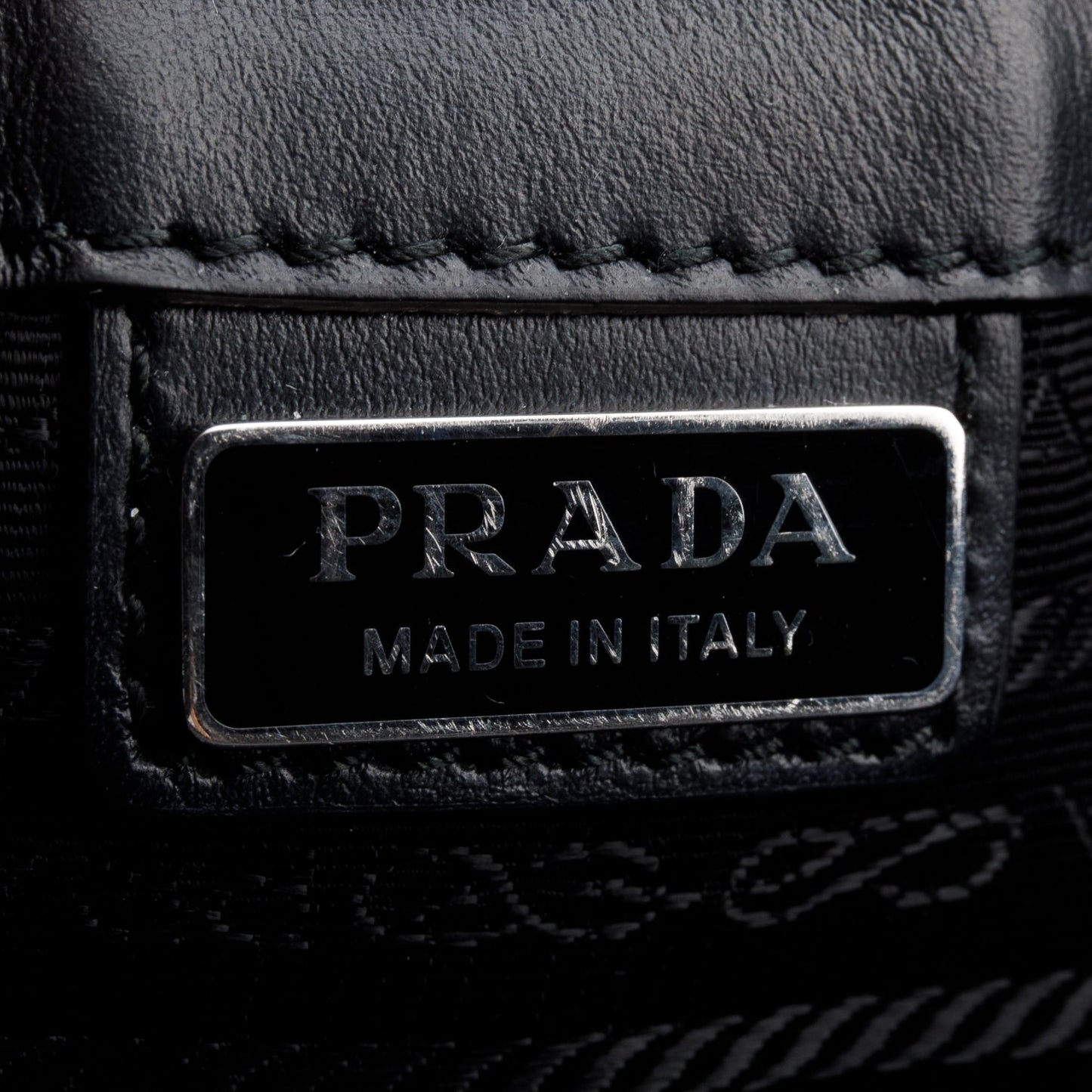 Prada Black Saffiano Leather Pouch