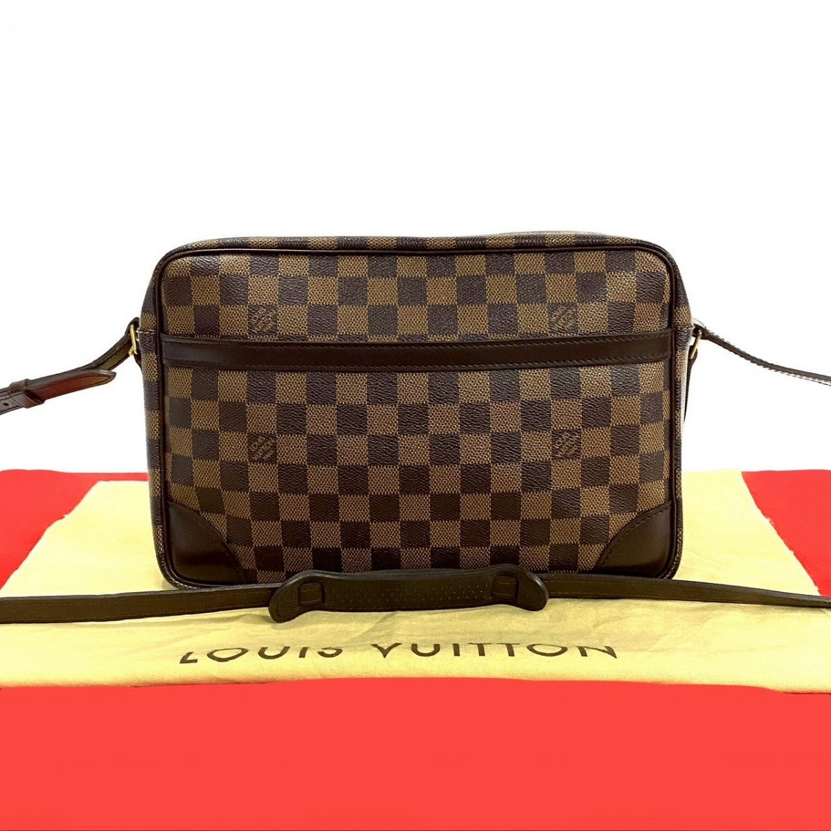 LOUIS VUITTON Shoulder Bag N48082 leather Brown Damier Trocadero Women(Unisex)