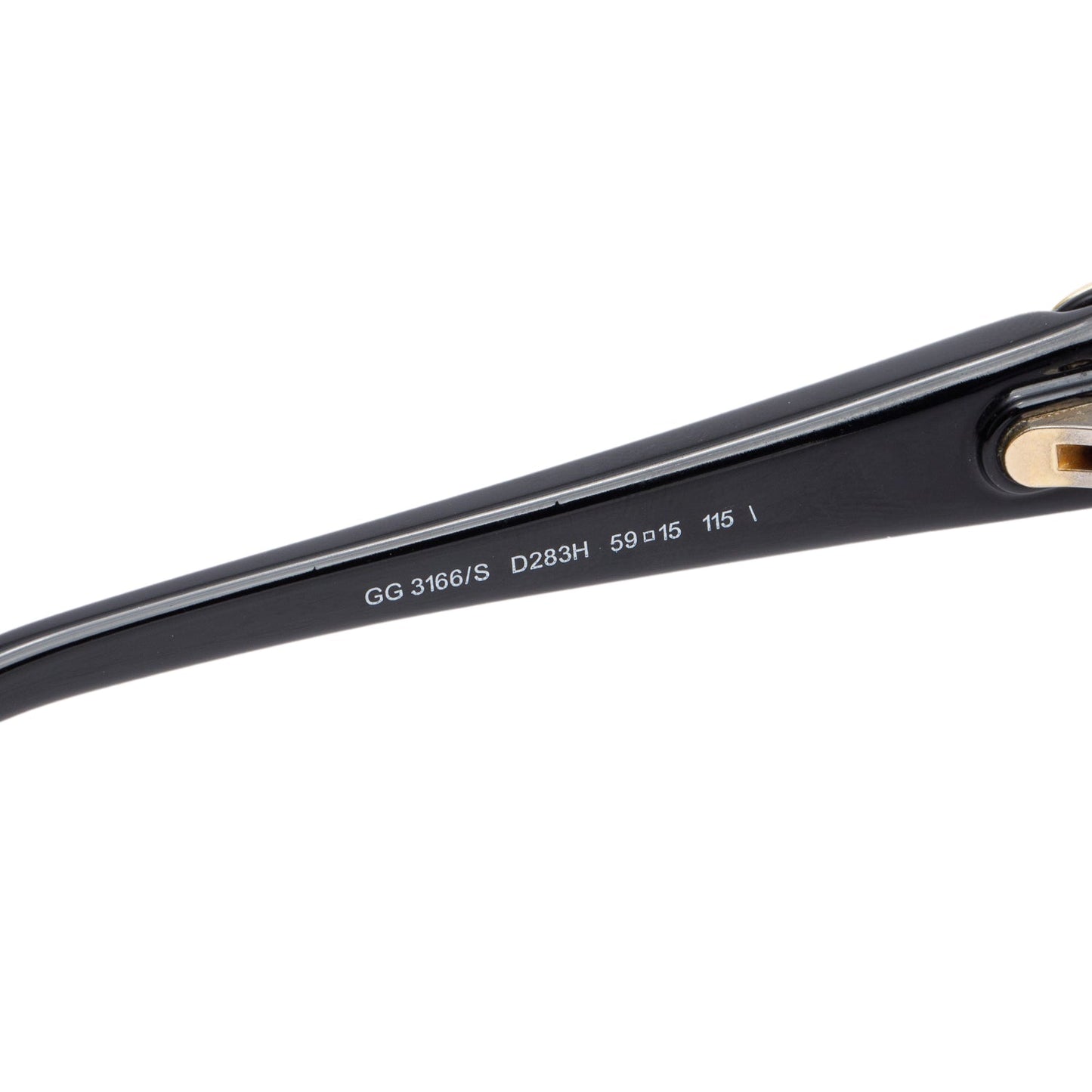 Gucci GG03166/S Black Acetate Web Interlocking G Accent Oversize Square Sunglasses