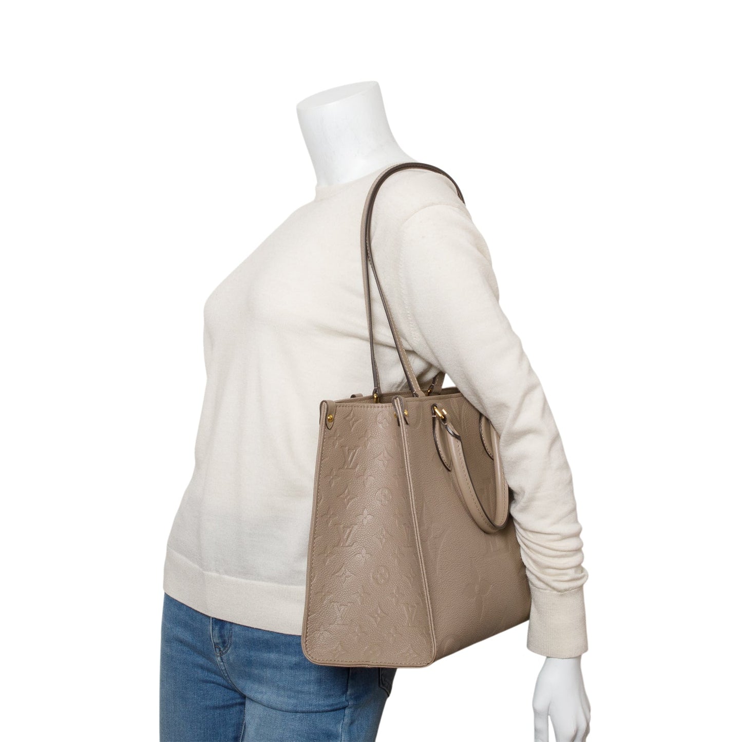 Louis Vuitton Turtledove Monogram Empreinte Giant OnTheGo MM
