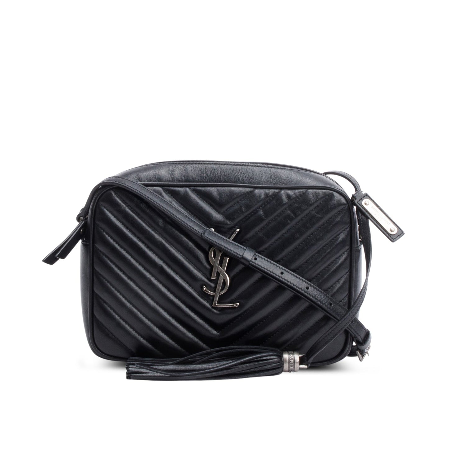 Saint Laurent Black Quilted Leather Lou Camera Bag