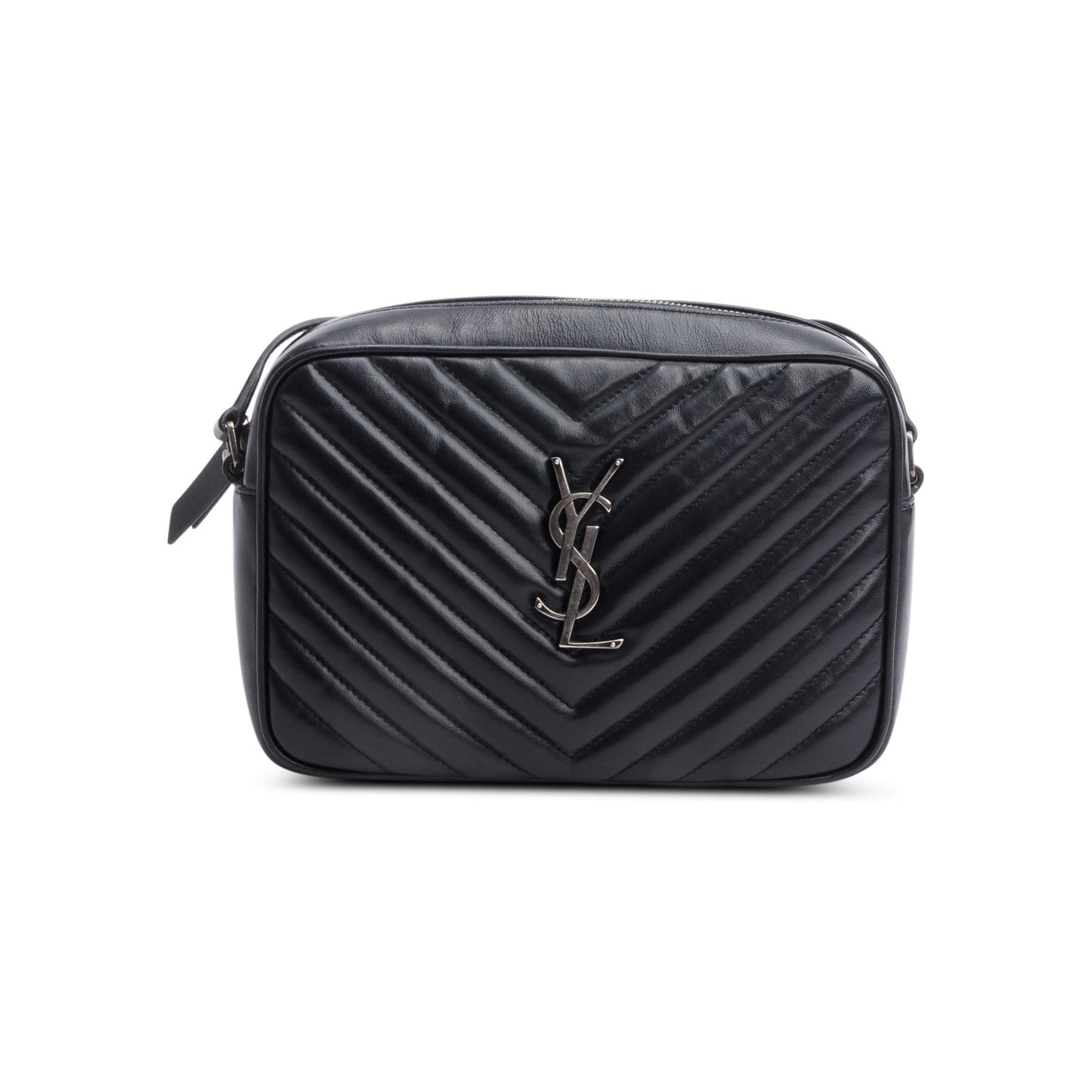Saint Laurent Black Quilted Leather Lou Camera Bag