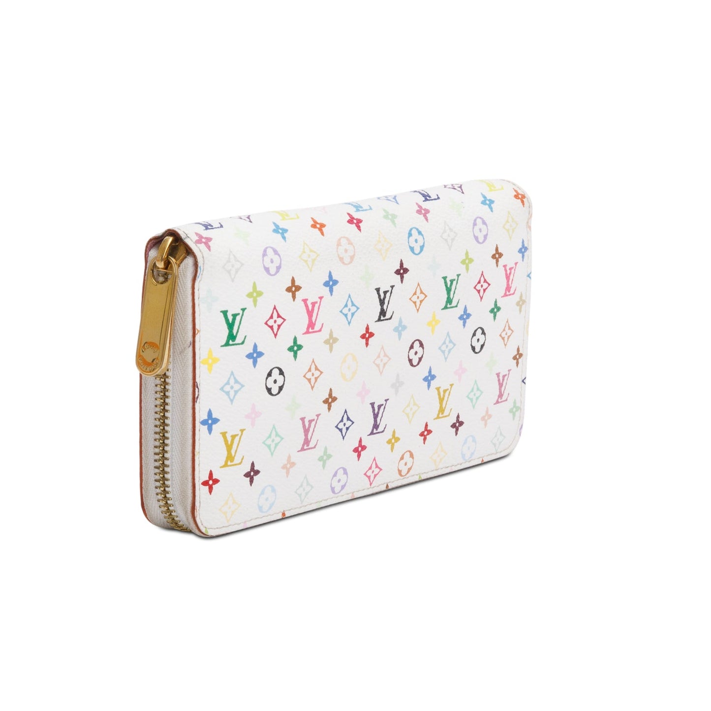 Louis Vuitton White Multicolore Monogram Zippy Wallet