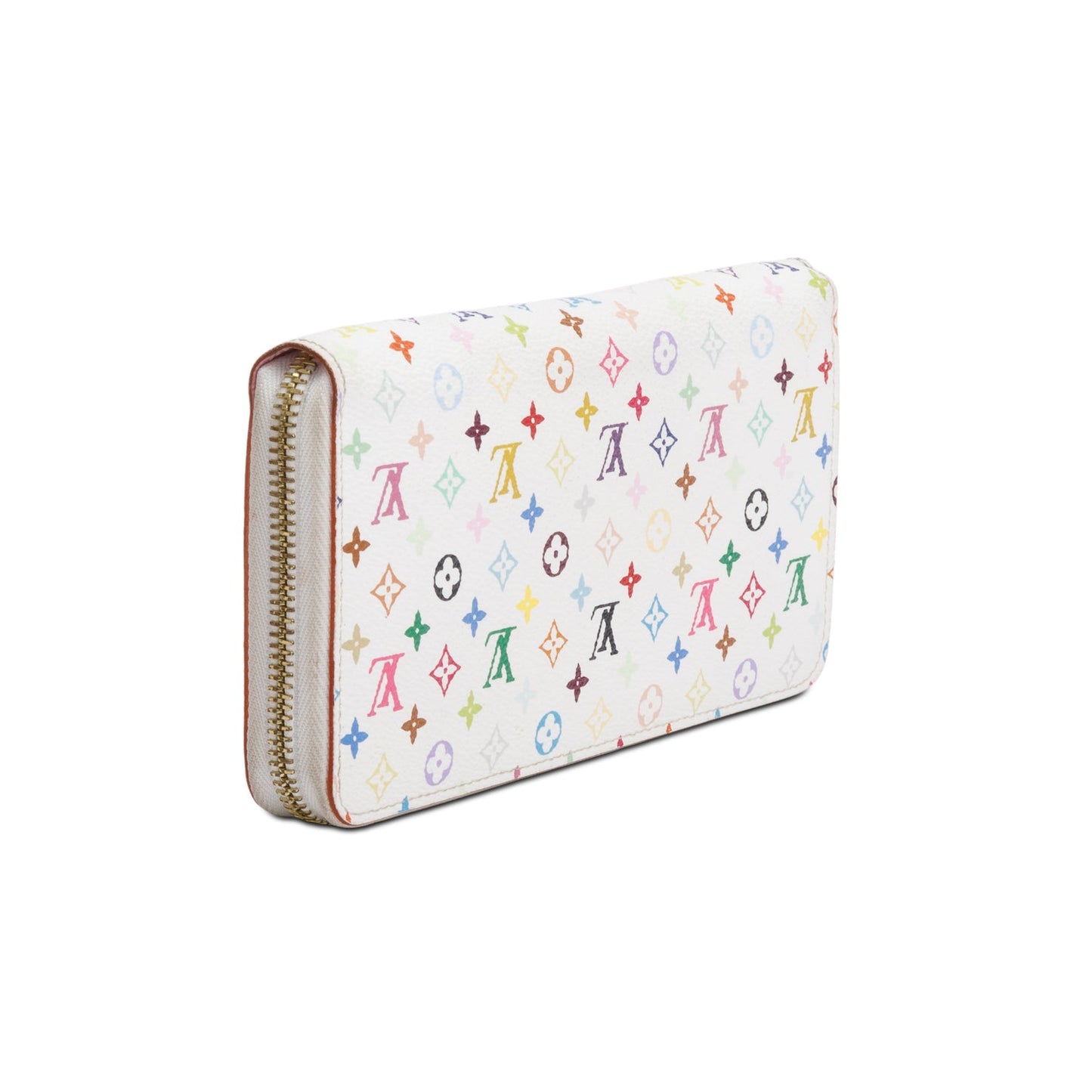 Louis Vuitton White Multicolore Monogram Zippy Wallet