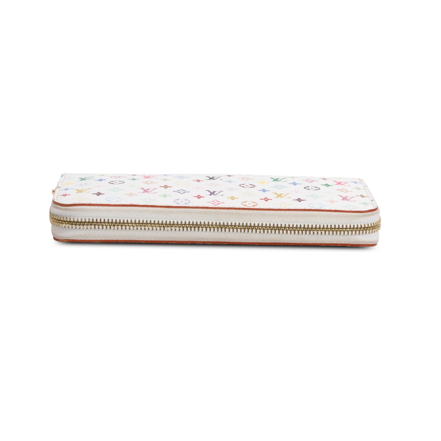 Louis Vuitton White Multicolore Monogram Zippy Wallet