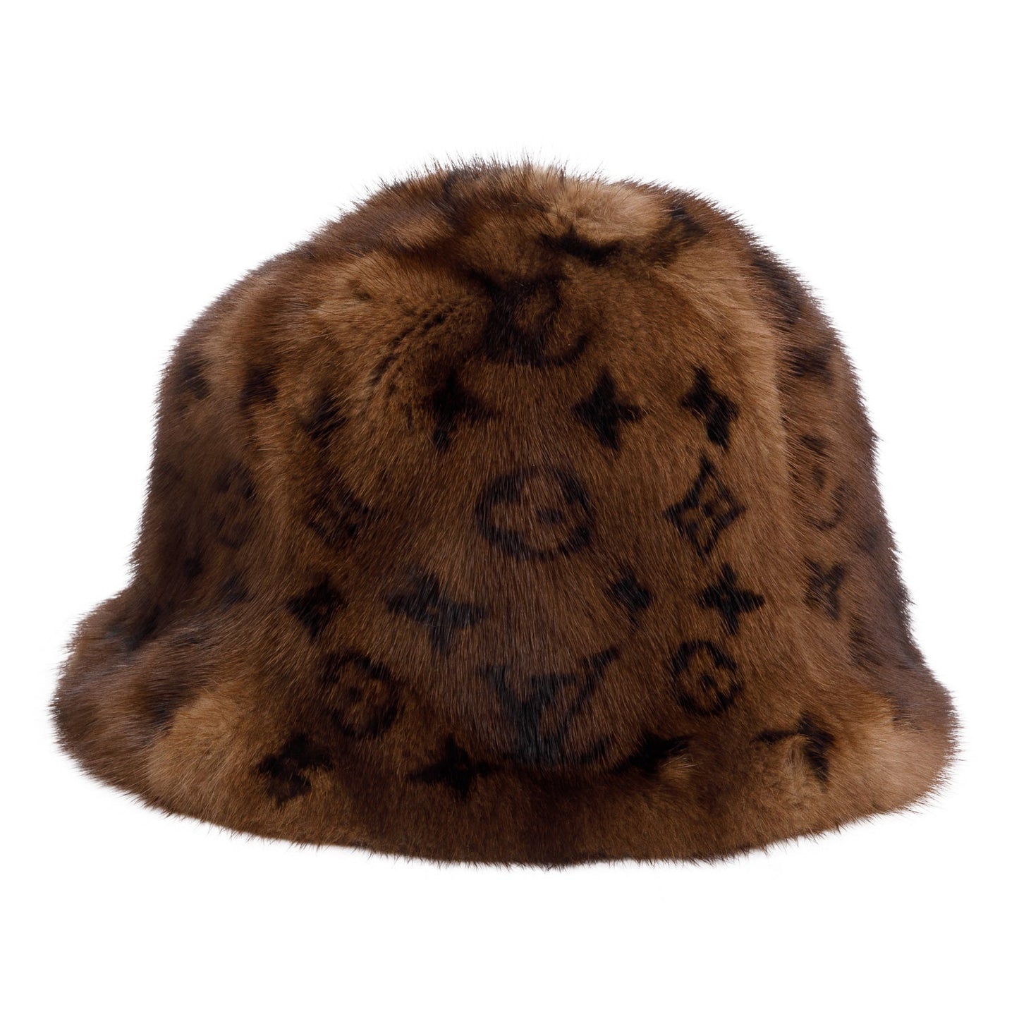 Louis Vuitton Brown Monogram Mink Bell Hat, Size S