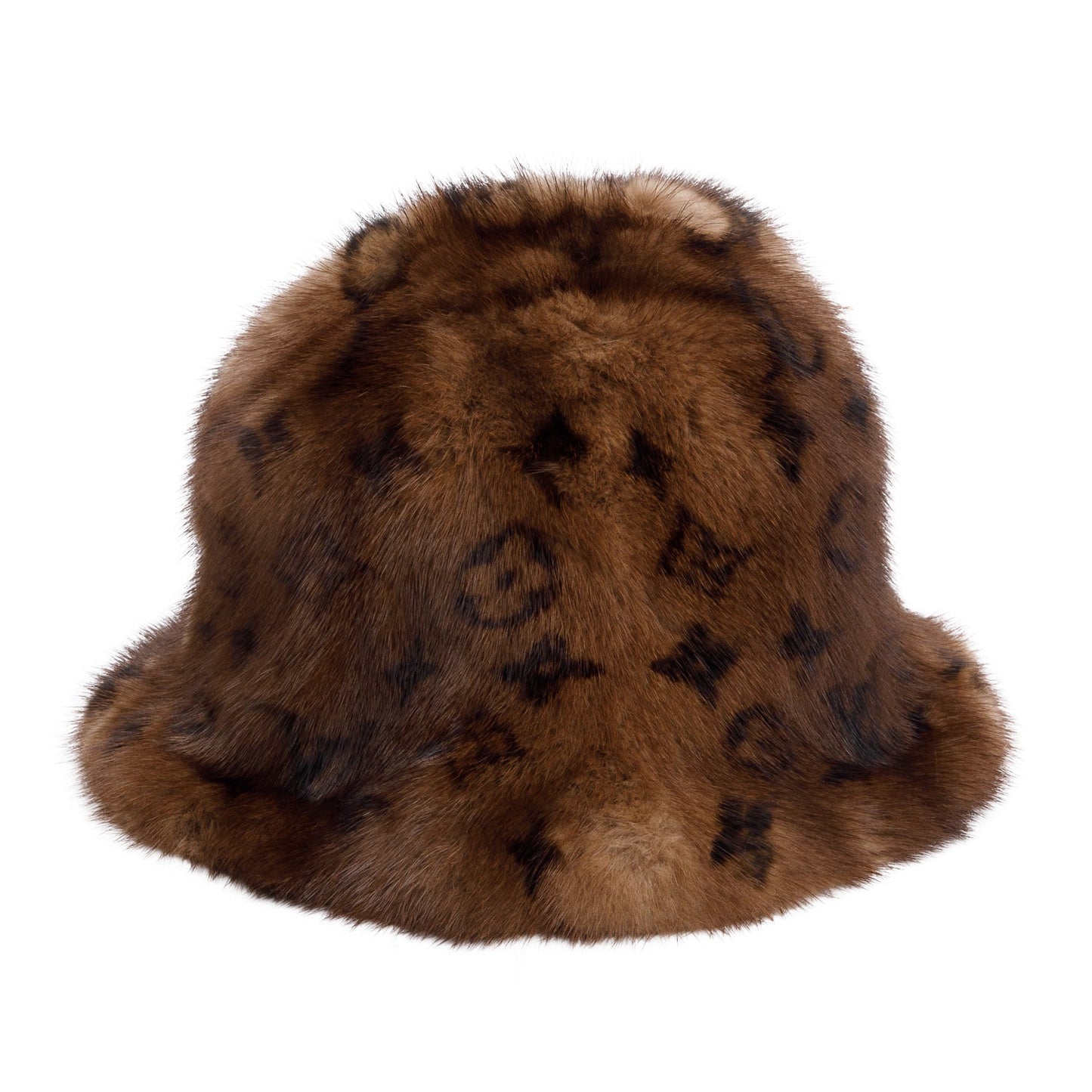 Louis Vuitton Brown Monogram Mink Bell Hat, Size S