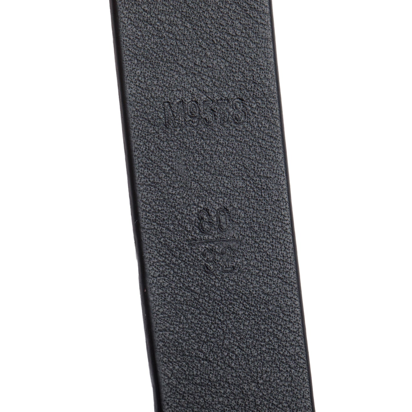 Louis Vuitton 2020 Black Embossed Calfskin Leather Initiales 20 MM Belt, Size 80 32