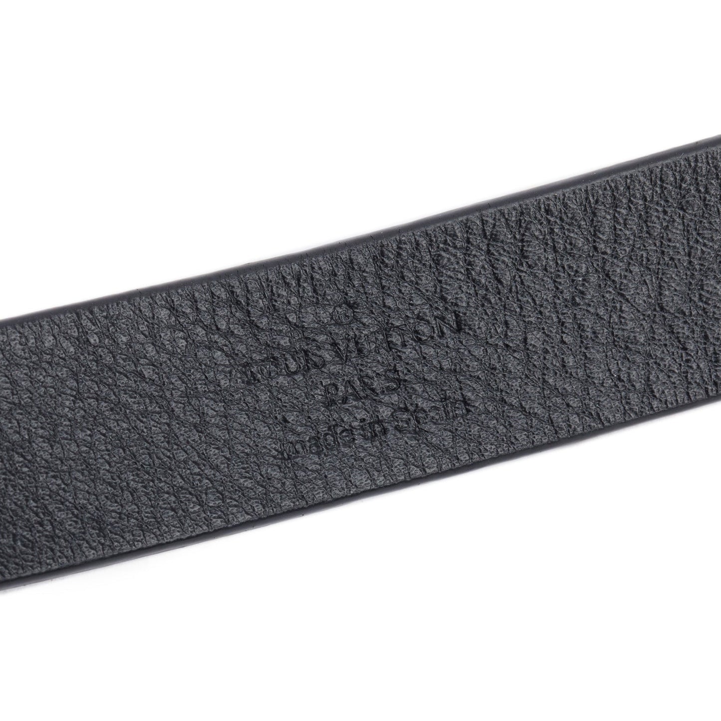 Louis Vuitton 2020 Black Embossed Calfskin Leather Initiales 20 MM Belt, Size 80 32
