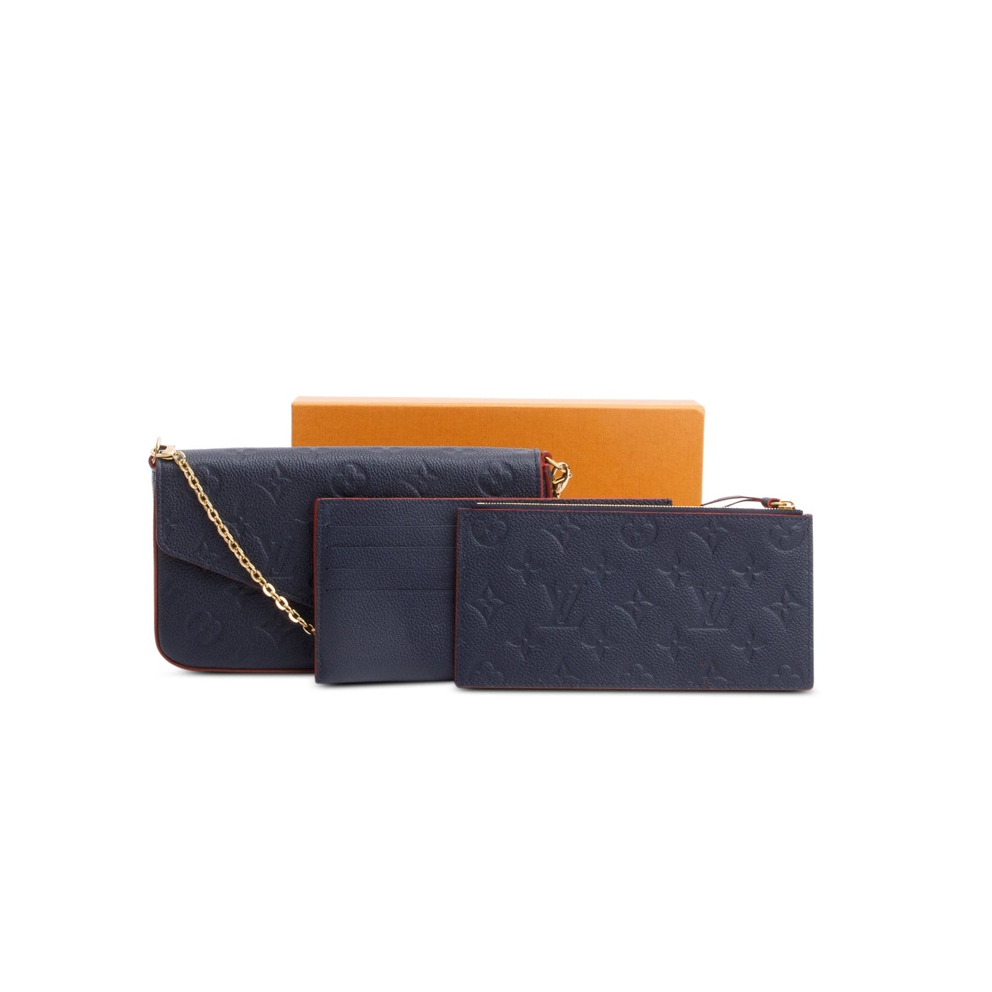 Louis Vuitton 2020 Navy Monogram Empreinte Pochette Felicie