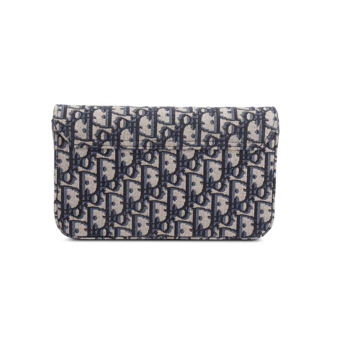 Christian Dior 2023 Oblique Jacquard Medium Saddle Pouch with Chain