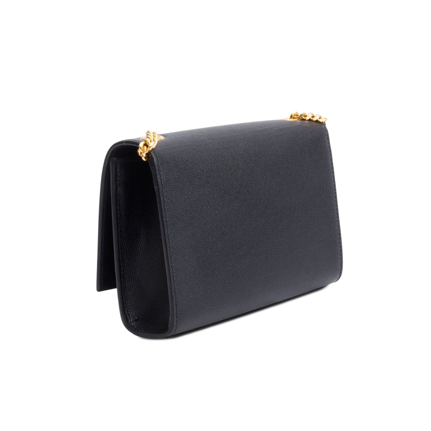 Saint Laurent 2022 Black Grain De Poudre Leather Small Monogram Kate Bag