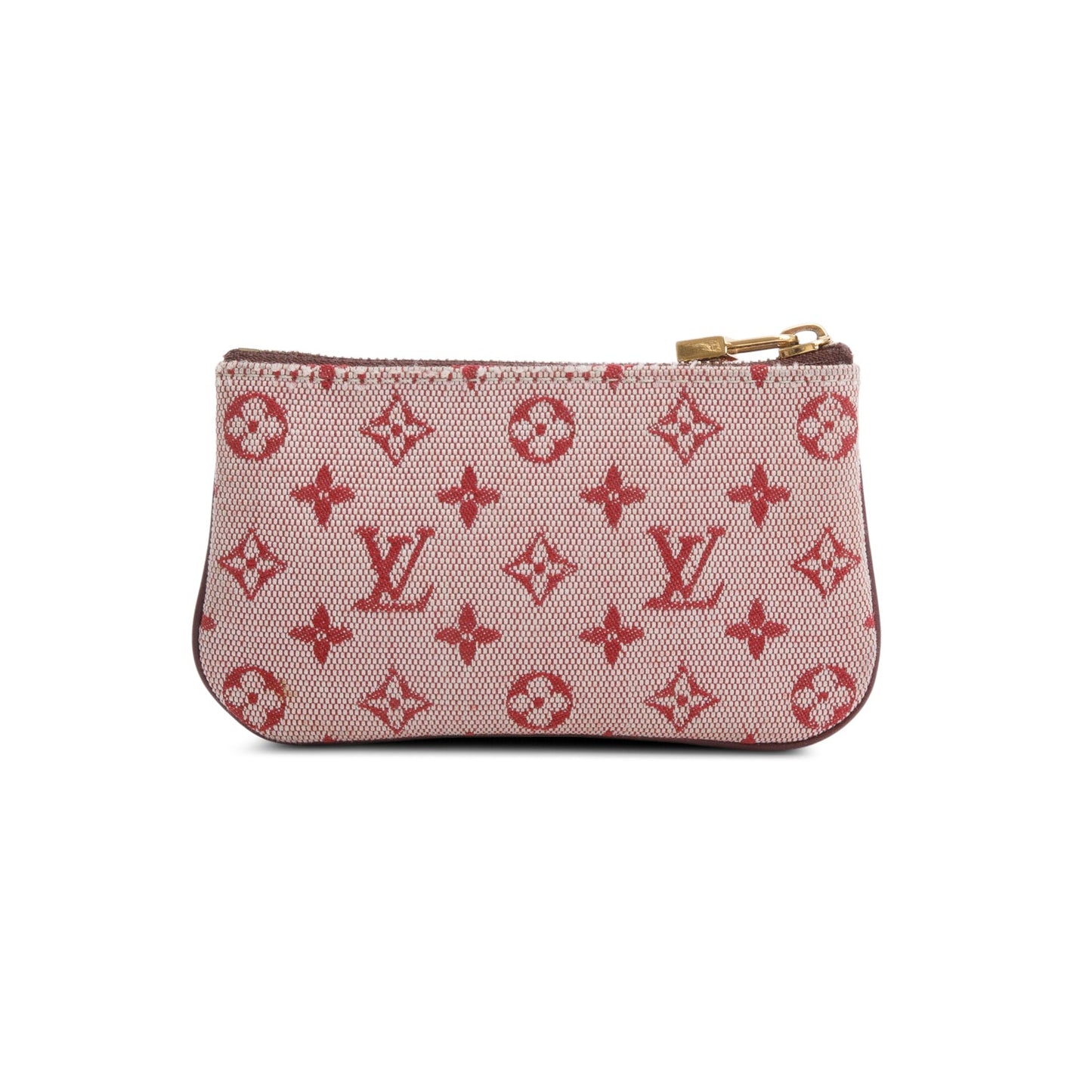 Louis Vuitton Burgundy Monogram Mini Lin Key Pouch