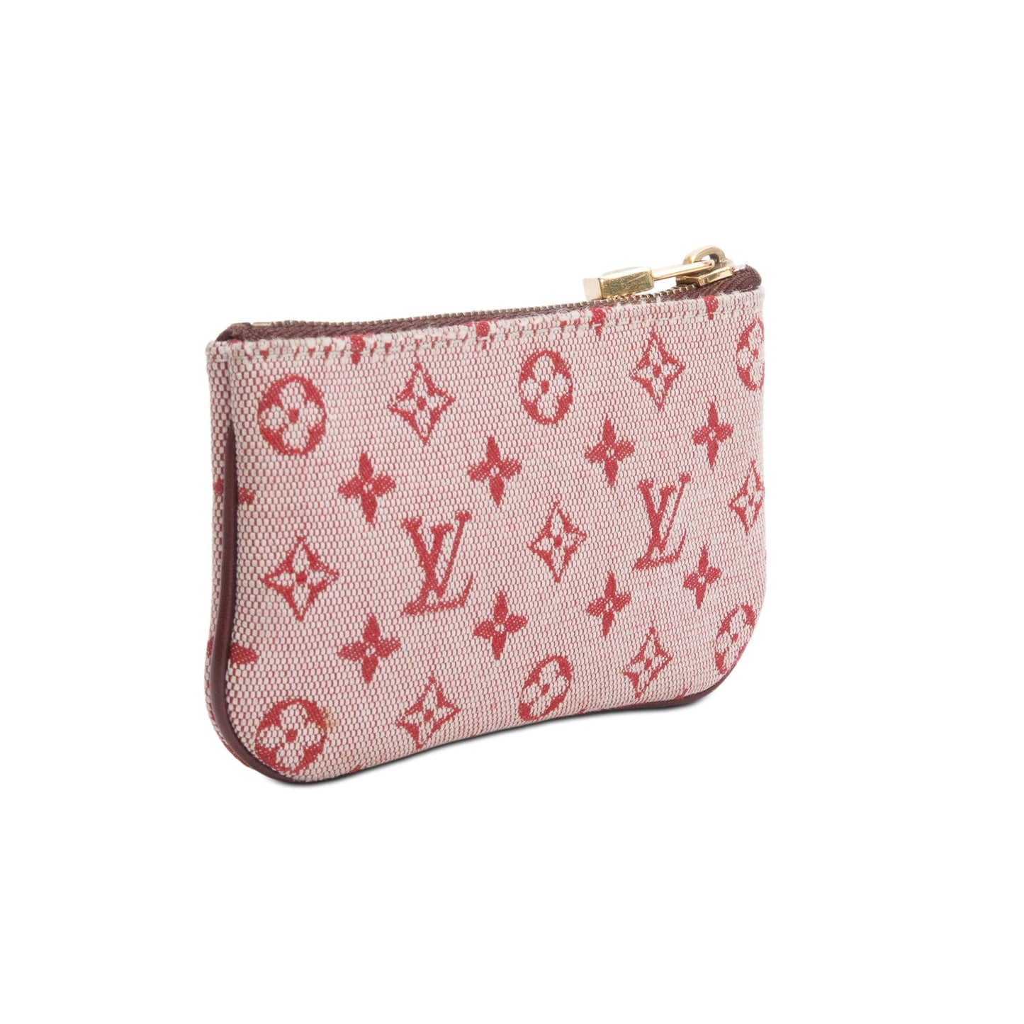 Louis Vuitton Burgundy Monogram Mini Lin Key Pouch