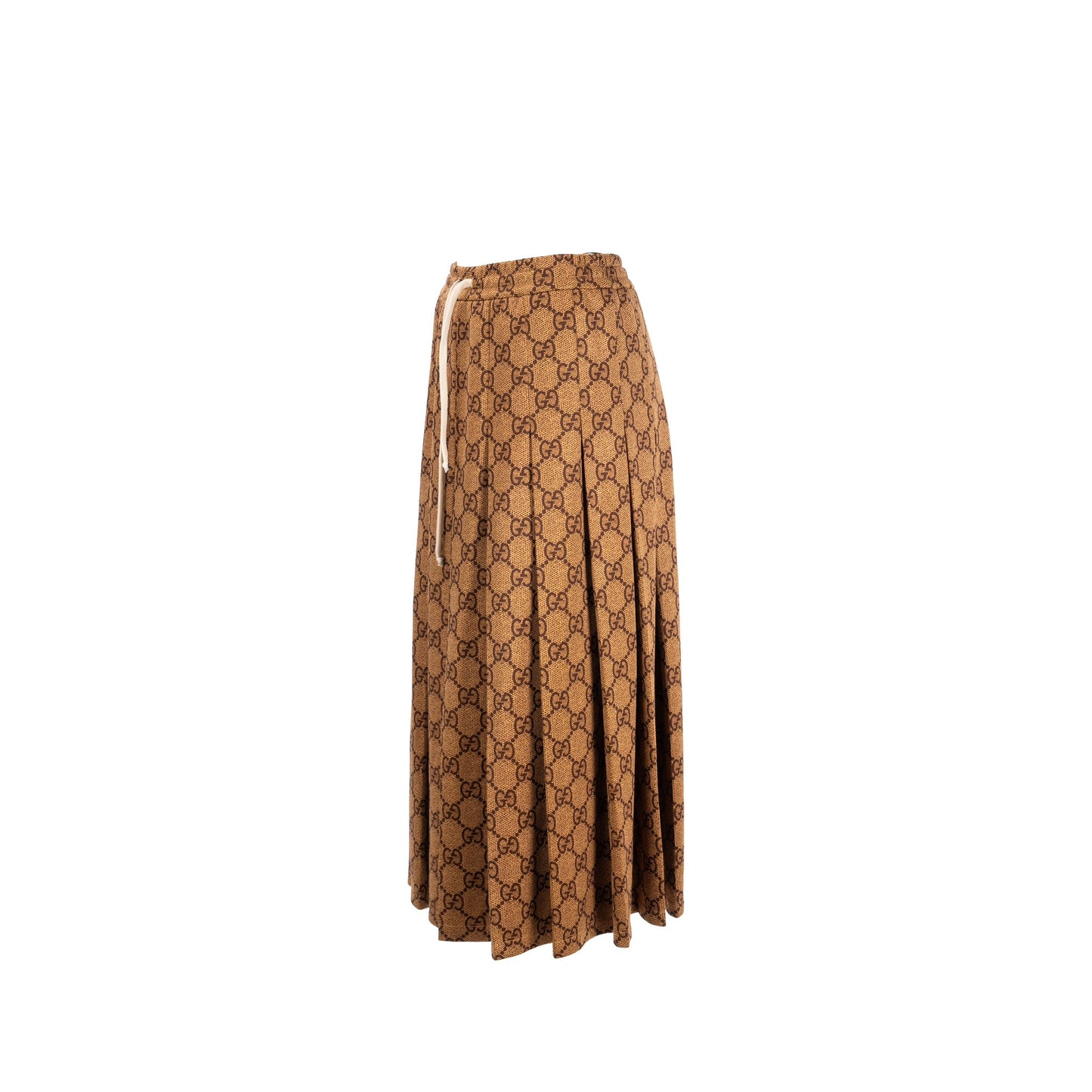 Gucci Logo Print Skirts Polyester / Cotton Brown