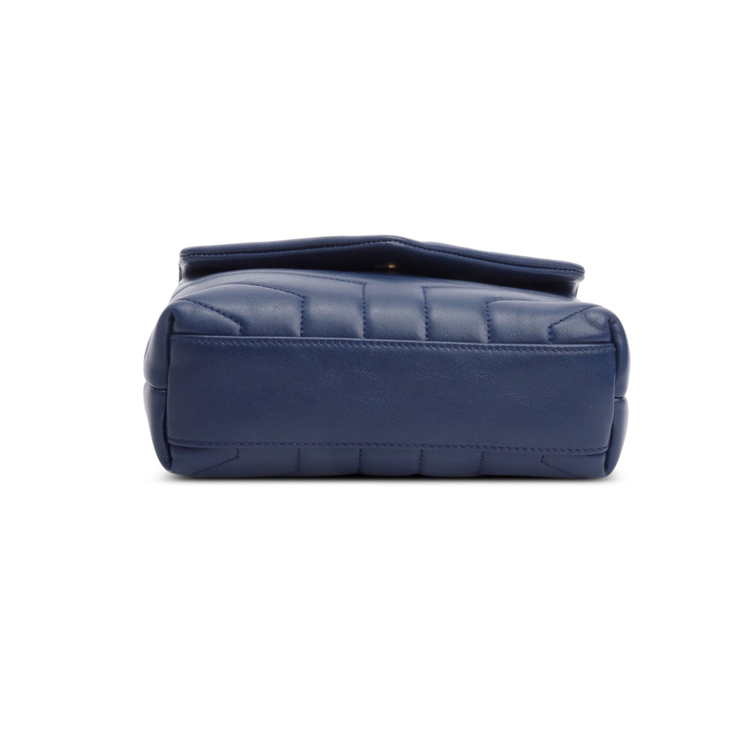 Saint Laurent Blue Monogram Matelasse Toy Loulou Crossbody Bag