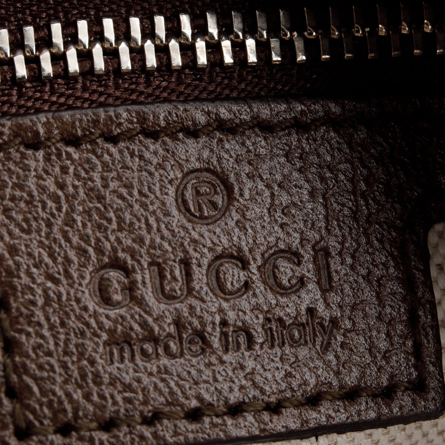 Gucci Beige/Navy GG Supreme Web Attache Medium Hobo Bag