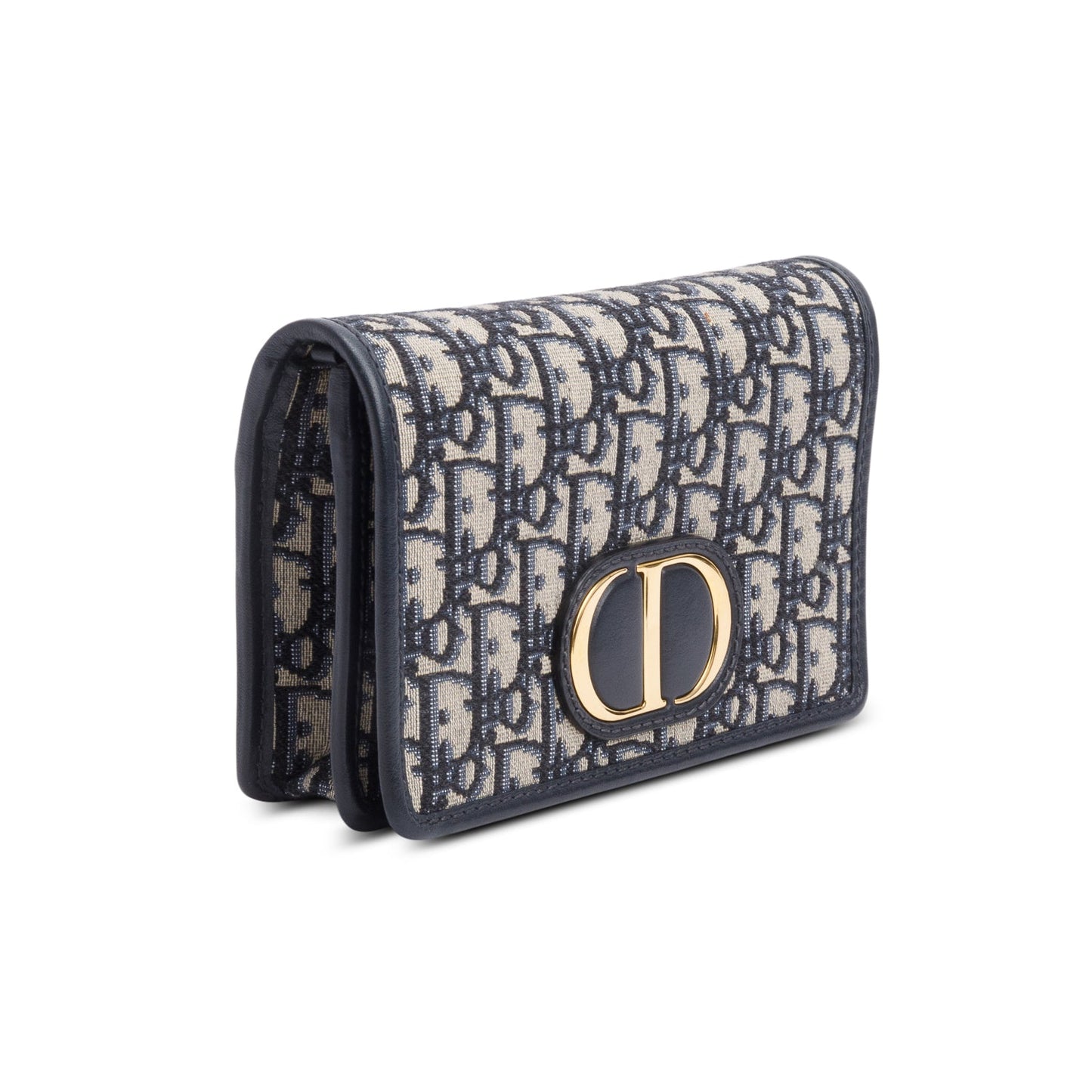 Christian Dior 2021 Navy Oblique 30 Montaigne 2-In-1 Pouch Bag
