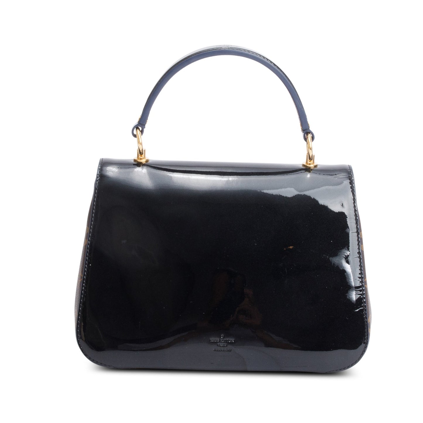 Louis Vuitton Black Vernis Monogram Trim Cherrywood PM