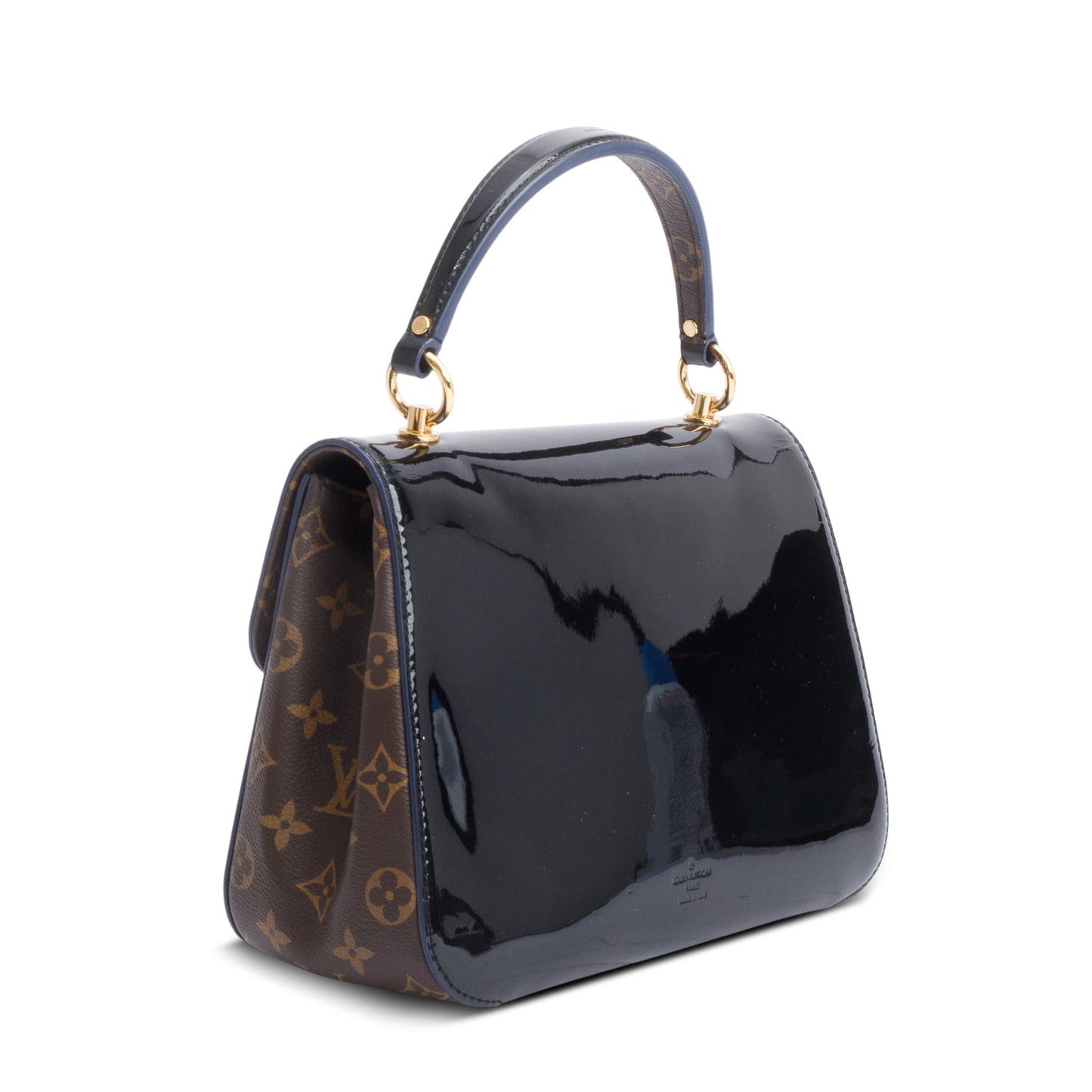 Louis Vuitton Black Vernis Monogram Trim Cherrywood PM