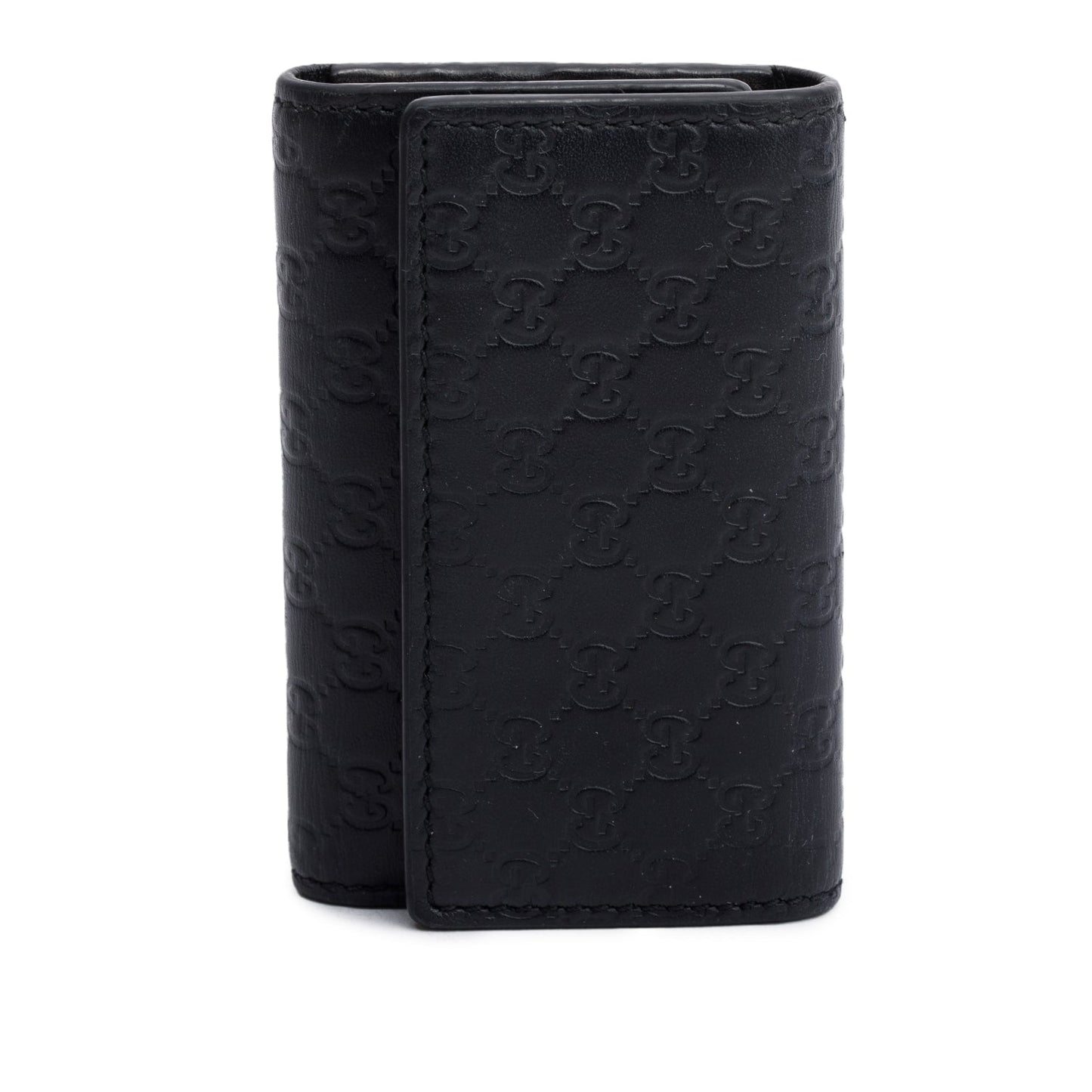 Gucci Black Microguccissima Leather Key Holder