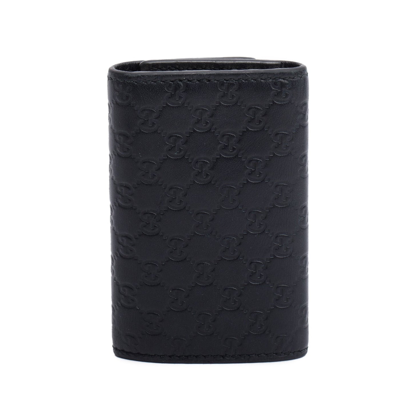 Gucci Black Microguccissima Leather Key Holder