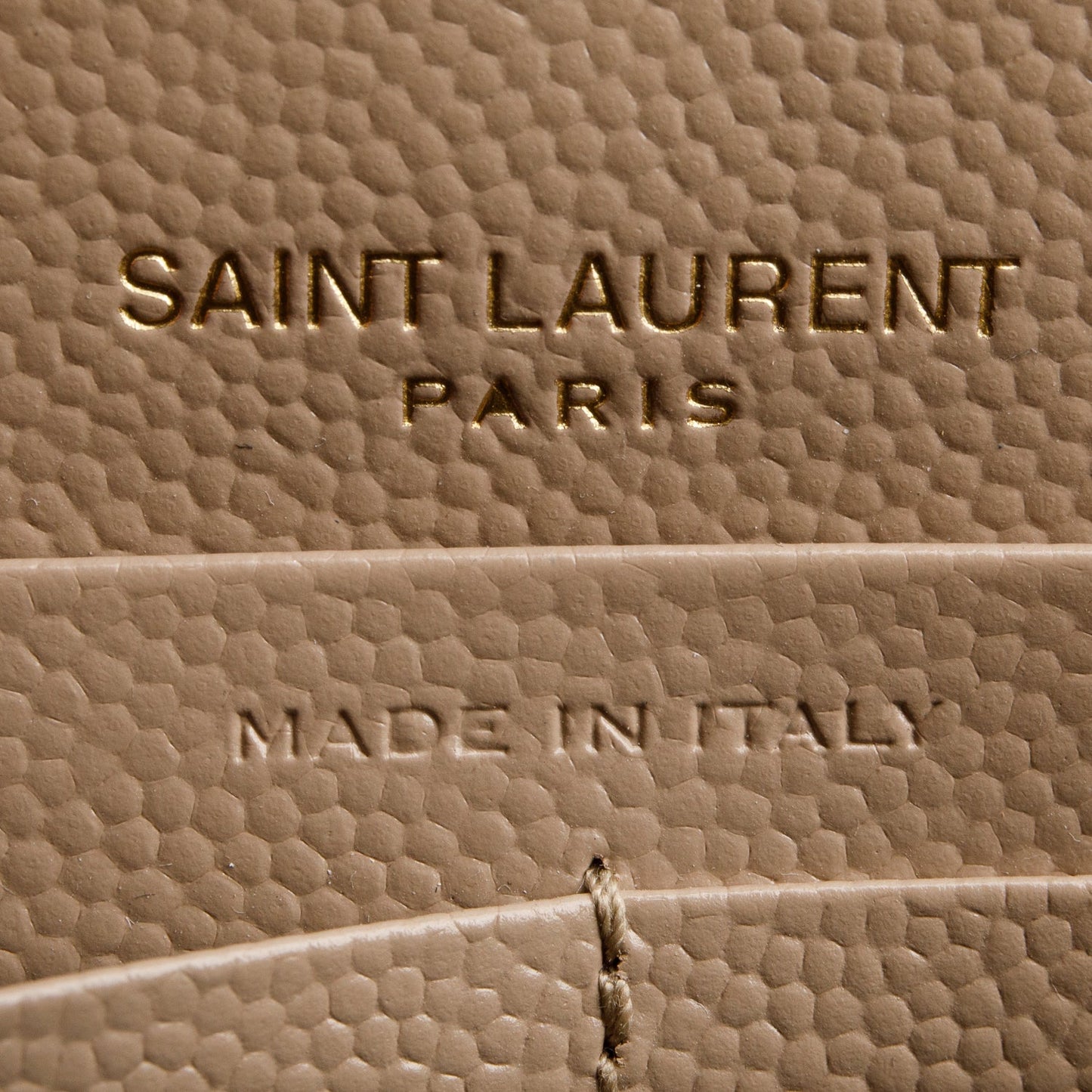 Saint Laurent 2022 Beige Cassandre Matelasse Envelope Chain Wallet