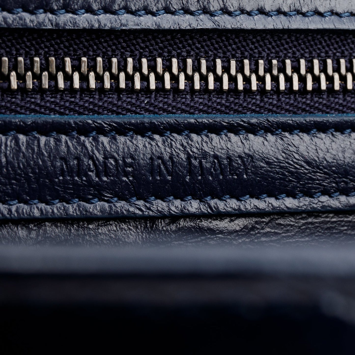 Christian Dior Navy Crinkled Cannage Leather Crystal Embellished Medium Diorama Flap Bag