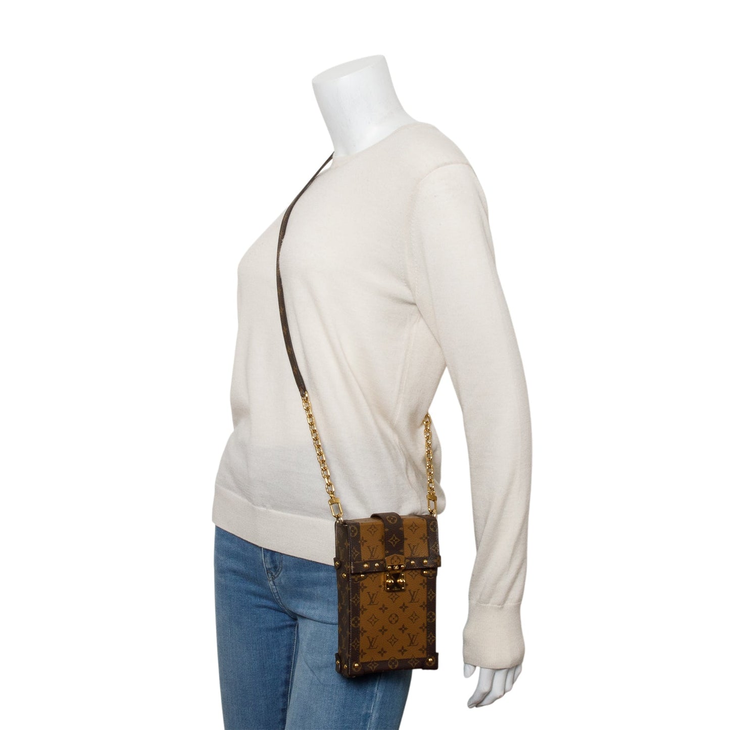 Louis Vuitton Monogram Reverse Pochette Trunk Verticale