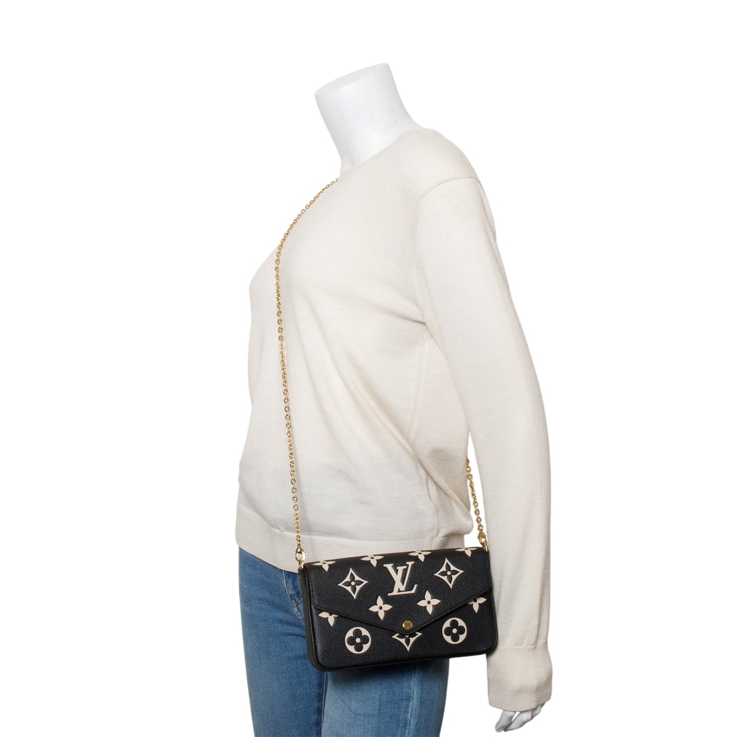 Louis Vuitton Bicolor Monogram Empreinte Leather Felicie Pochette