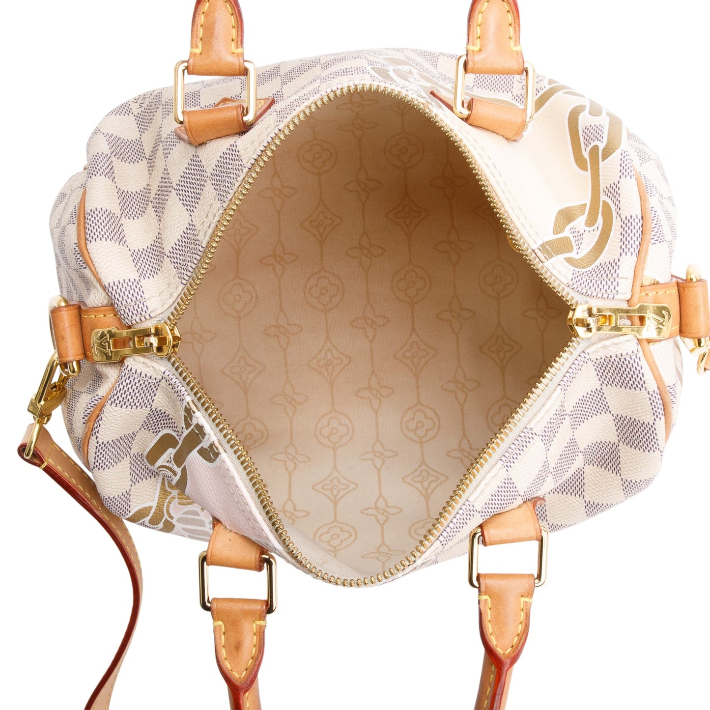 Louis Vuitton Nautical Damier Azur Speedy Bandouliere 25