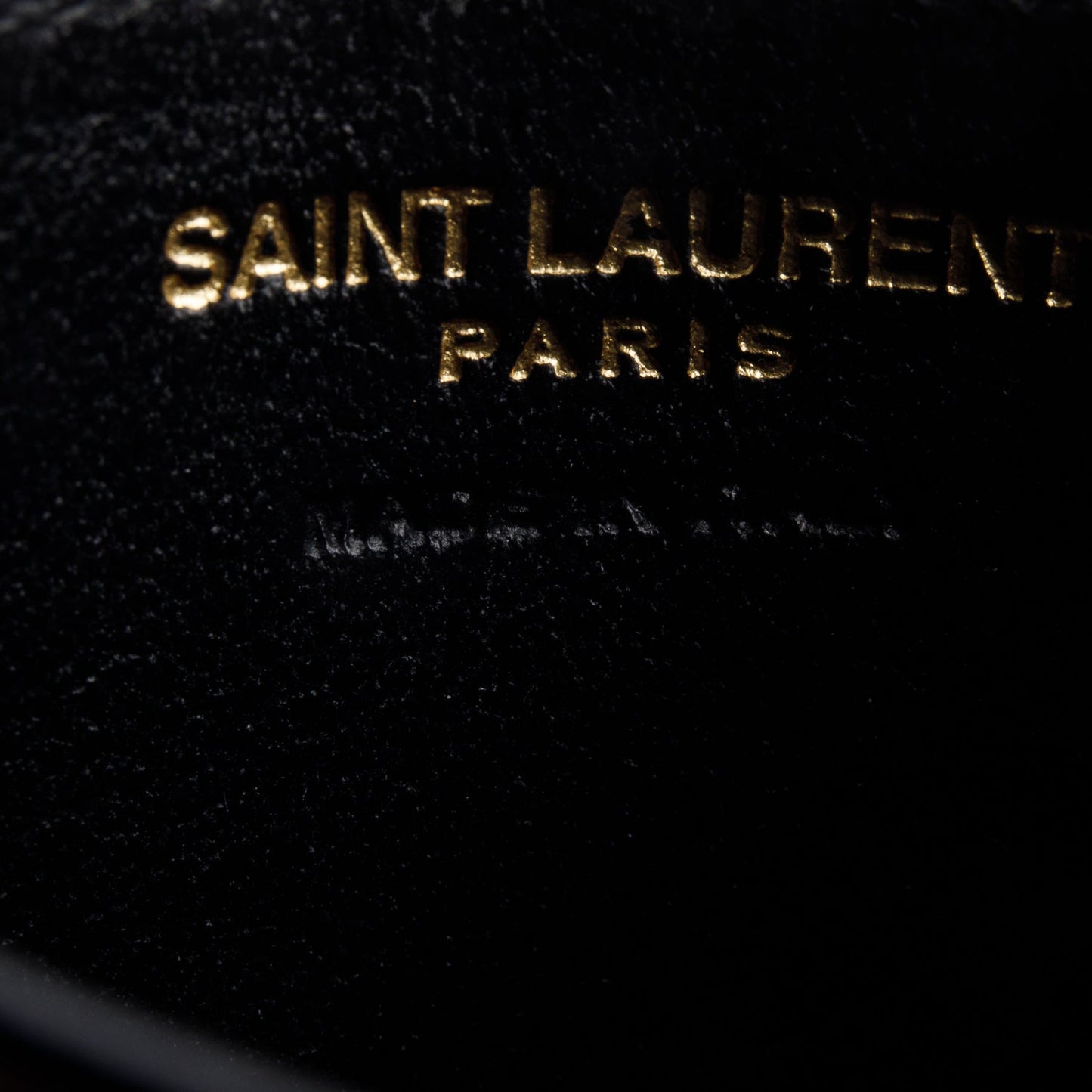 Saint Laurent 2020 Black Grain de Poudre Matelasse Chevron Leather Cassandre Card Case