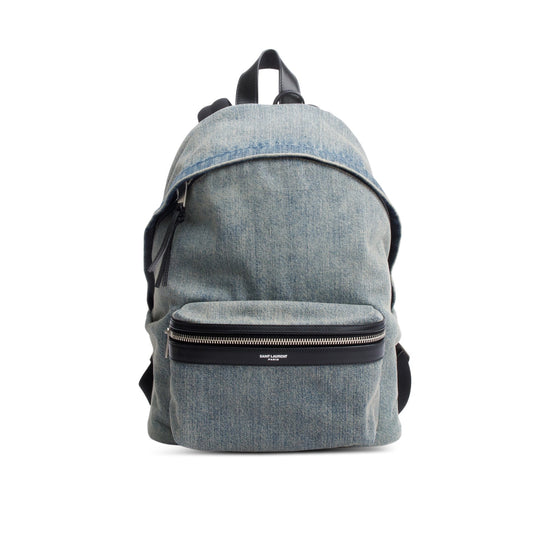 Saint Laurent Blue Denim City Backpack