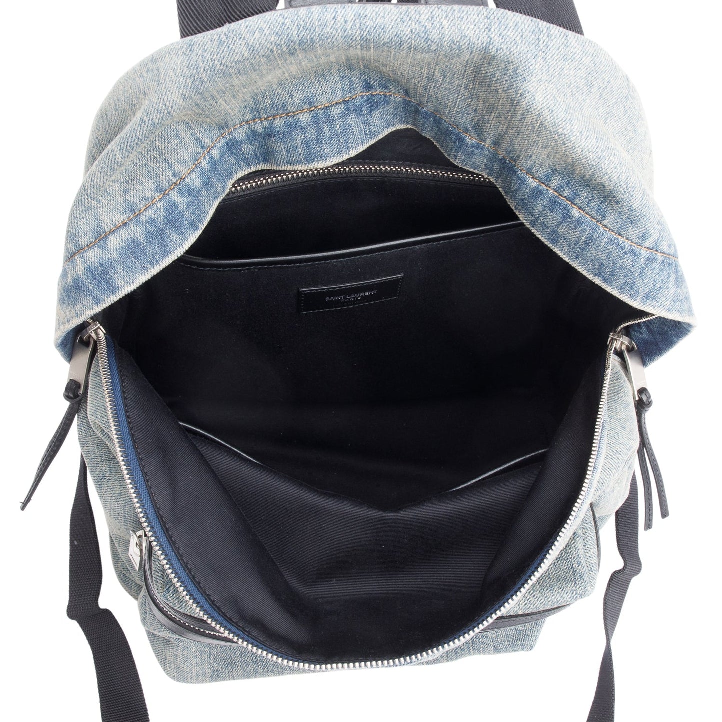 Saint Laurent Blue Denim City Backpack