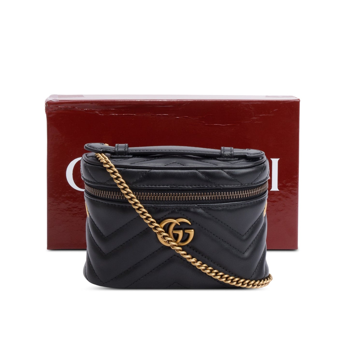 Gucci GG Marmont Matelasse Leather Mini Top Handle Bag