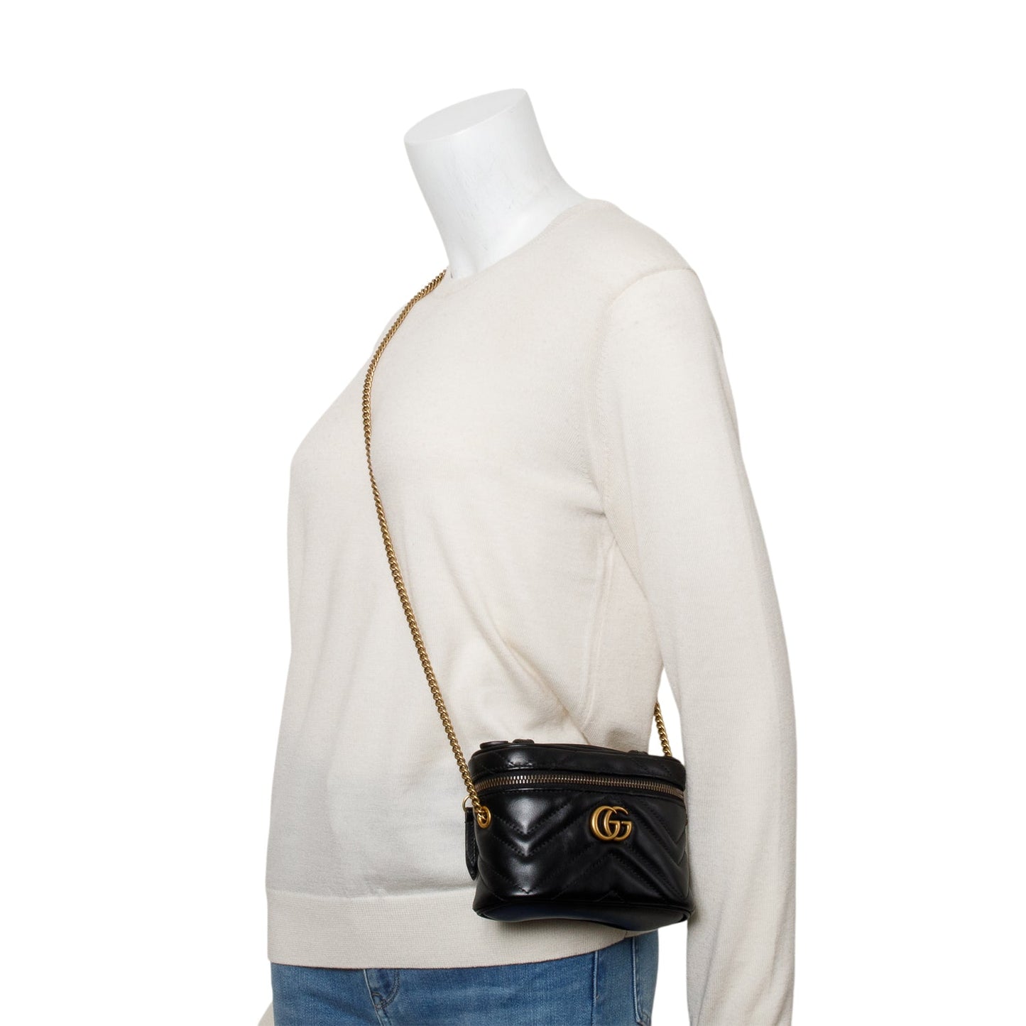 Gucci GG Marmont Matelasse Leather Mini Top Handle Bag