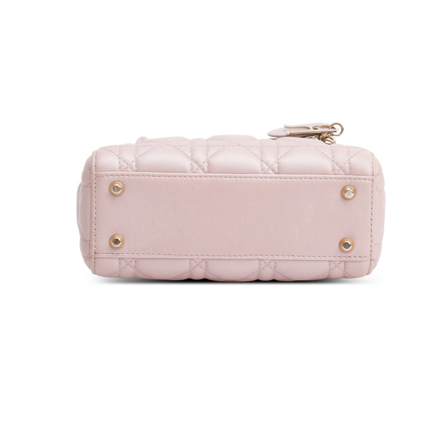 Christian Dior Pink Cannage Leather Mini Lady Dior Bag