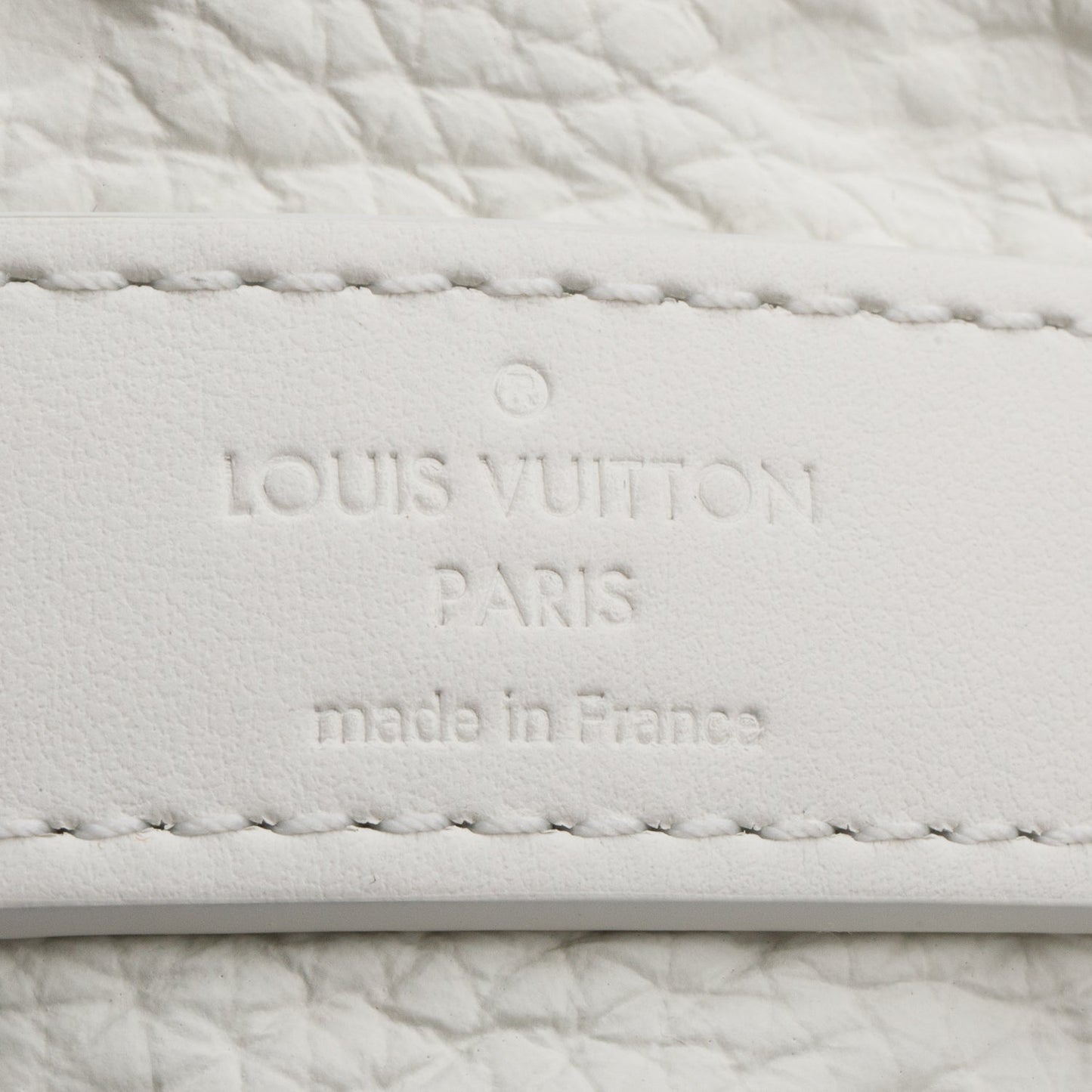 Louis Vuitton 2024 White Monogram Taurillion Leather Keepall Bandouliere 25