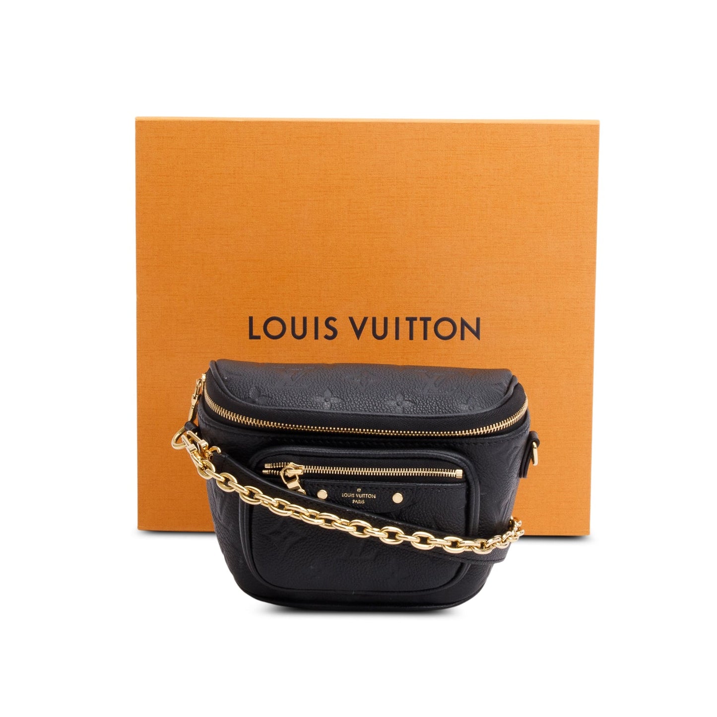 Louis Vuitton Black Monogram Empreint Leather Mini Bumbag