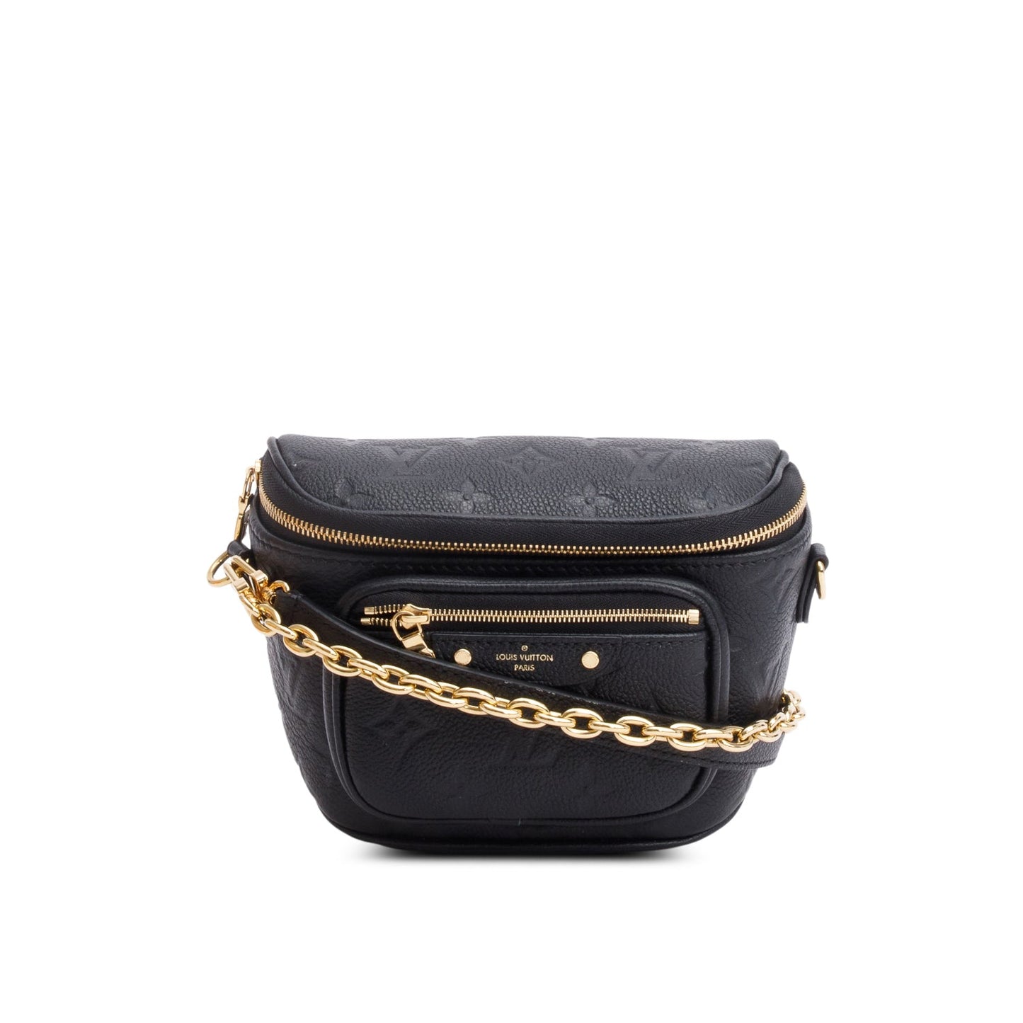 Louis Vuitton Black Monogram Empreint Leather Mini Bumbag