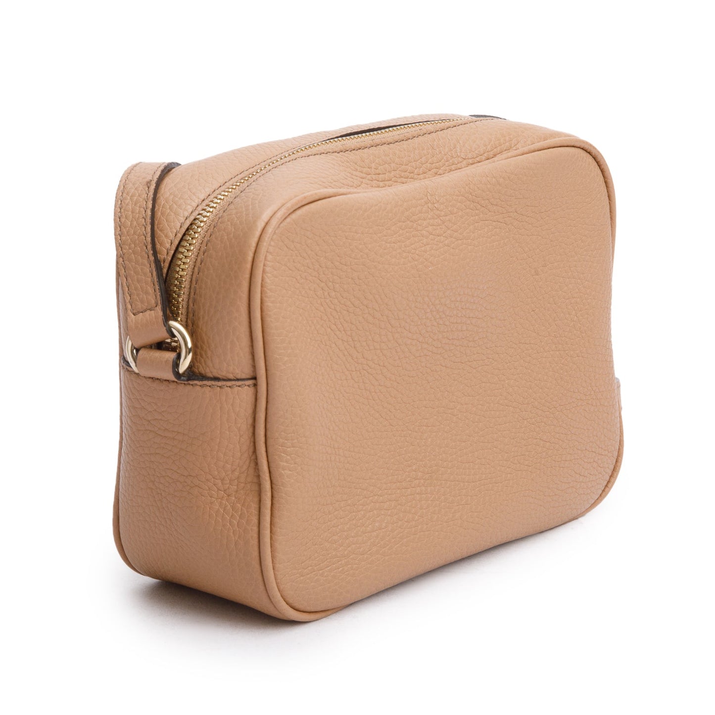 Gucci Beige Pebbled Calfskin Leather Small Soho Disco Bag