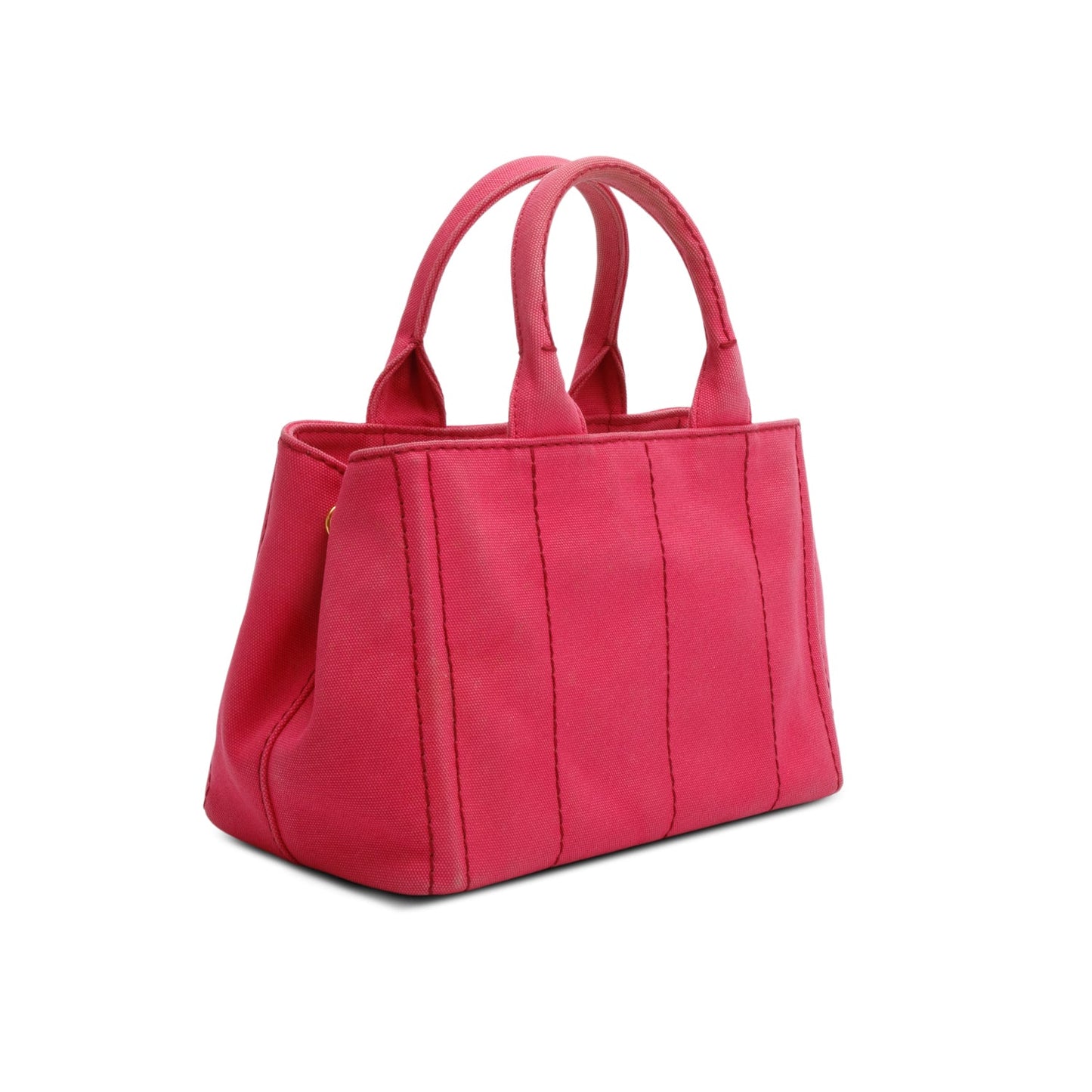Prada Pink Canvas Small Canapa Logo Tote