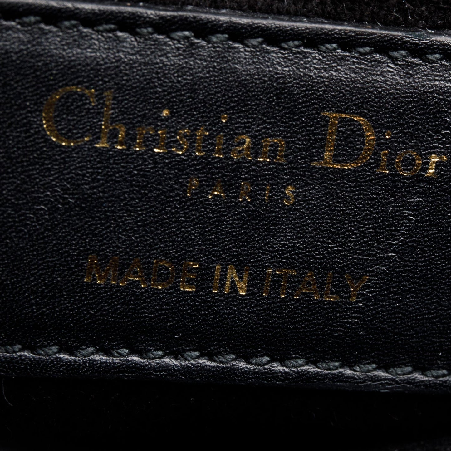 Christian Dior Black Calfskin Leather Mini Saddle Bag