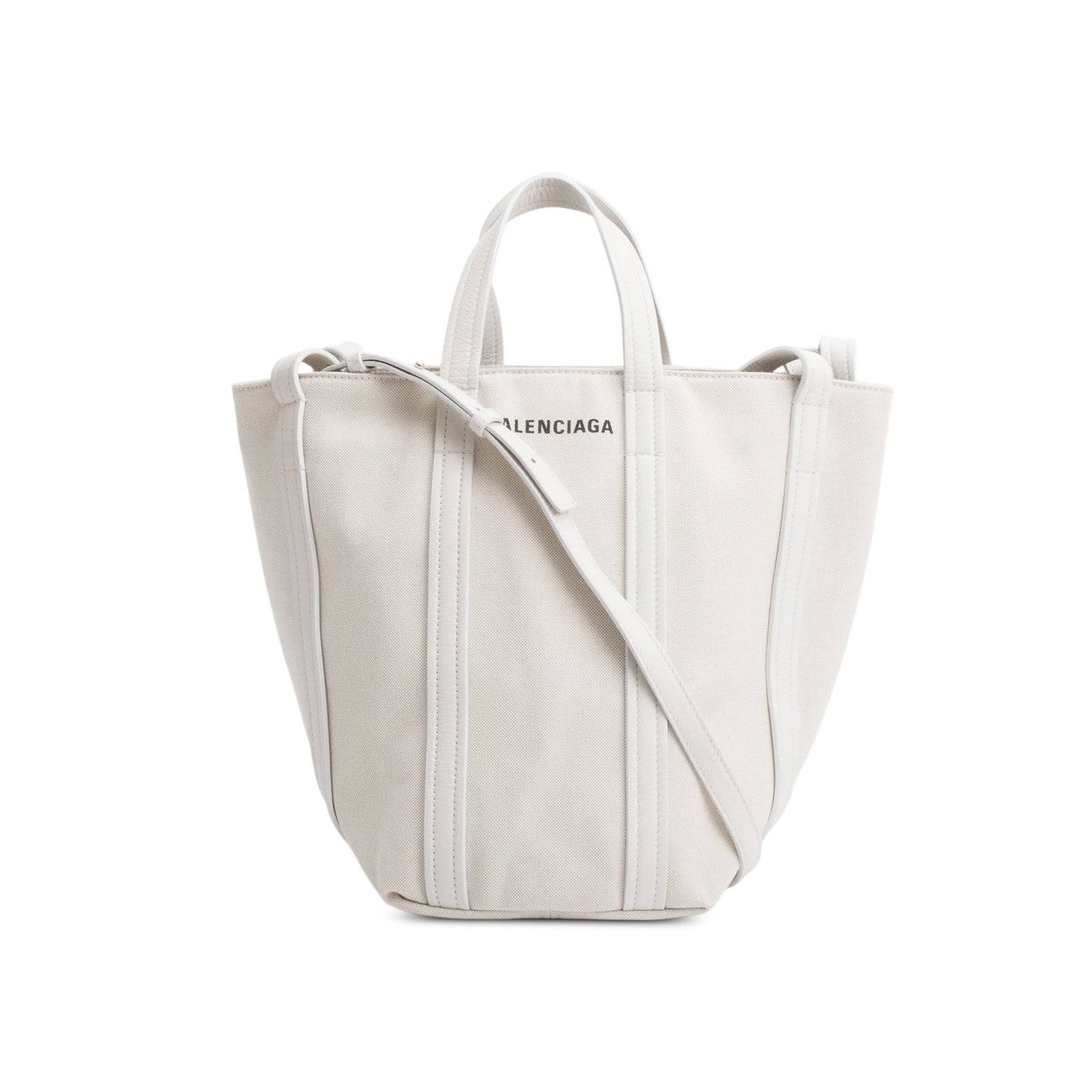 Balenciaga Neutral Canvas Fabric Everyday XS North-South Tote