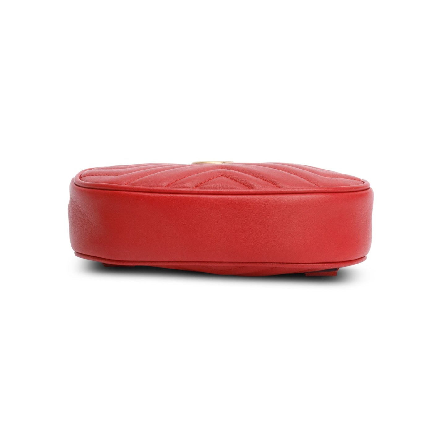 Gucci Red GG Marmont Matelasse Leather Belt Bag, Size 85
