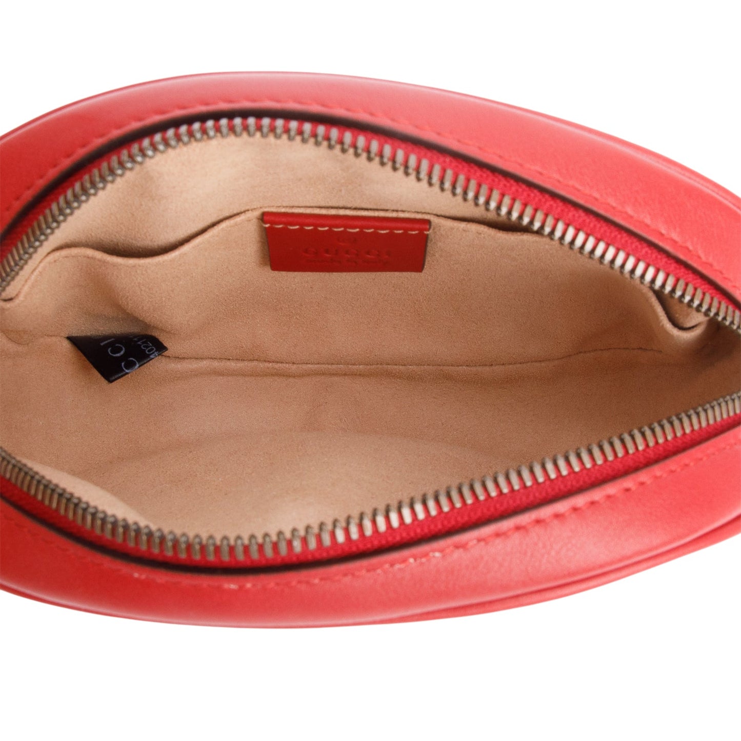 Gucci Red GG Marmont Matelasse Leather Belt Bag, Size 85