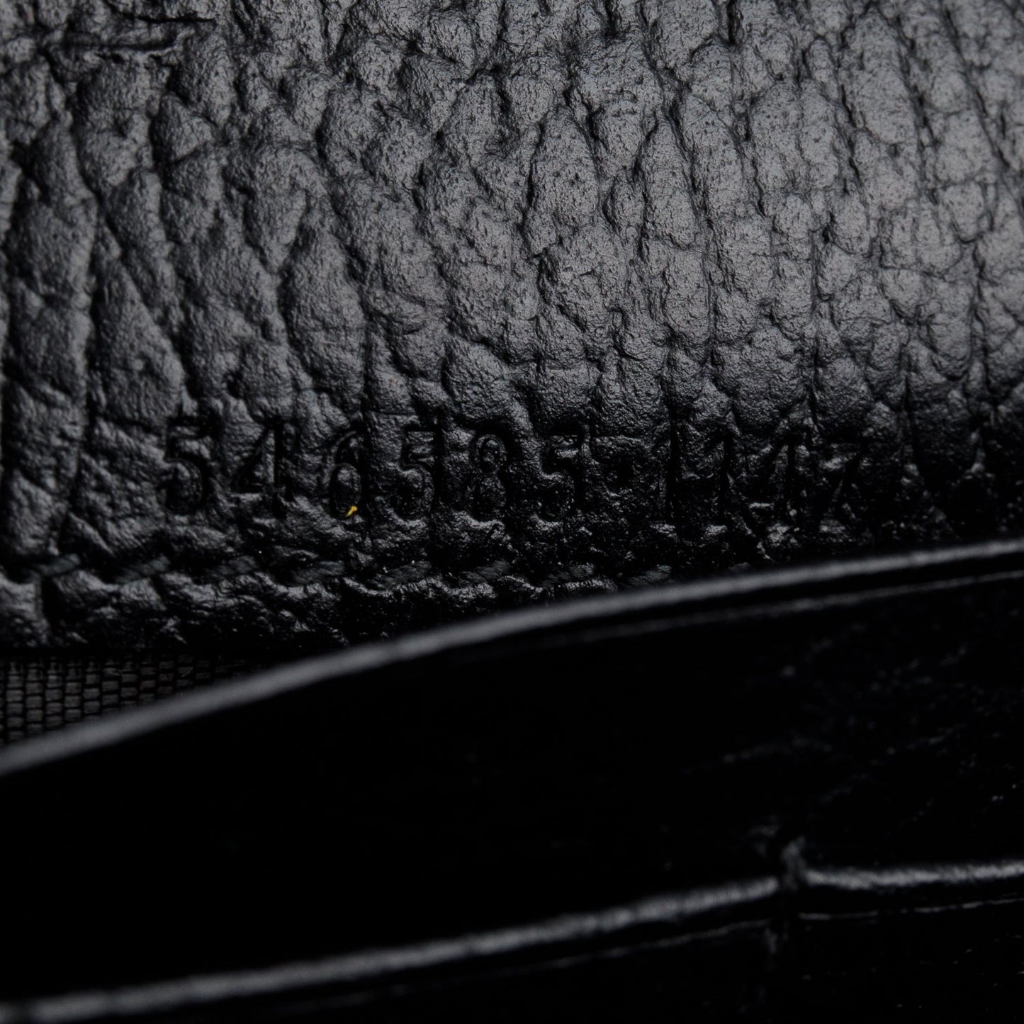 Gucci Black Calfskin Leather GG Supreme Marmont Bi-Color Wallet On Chain