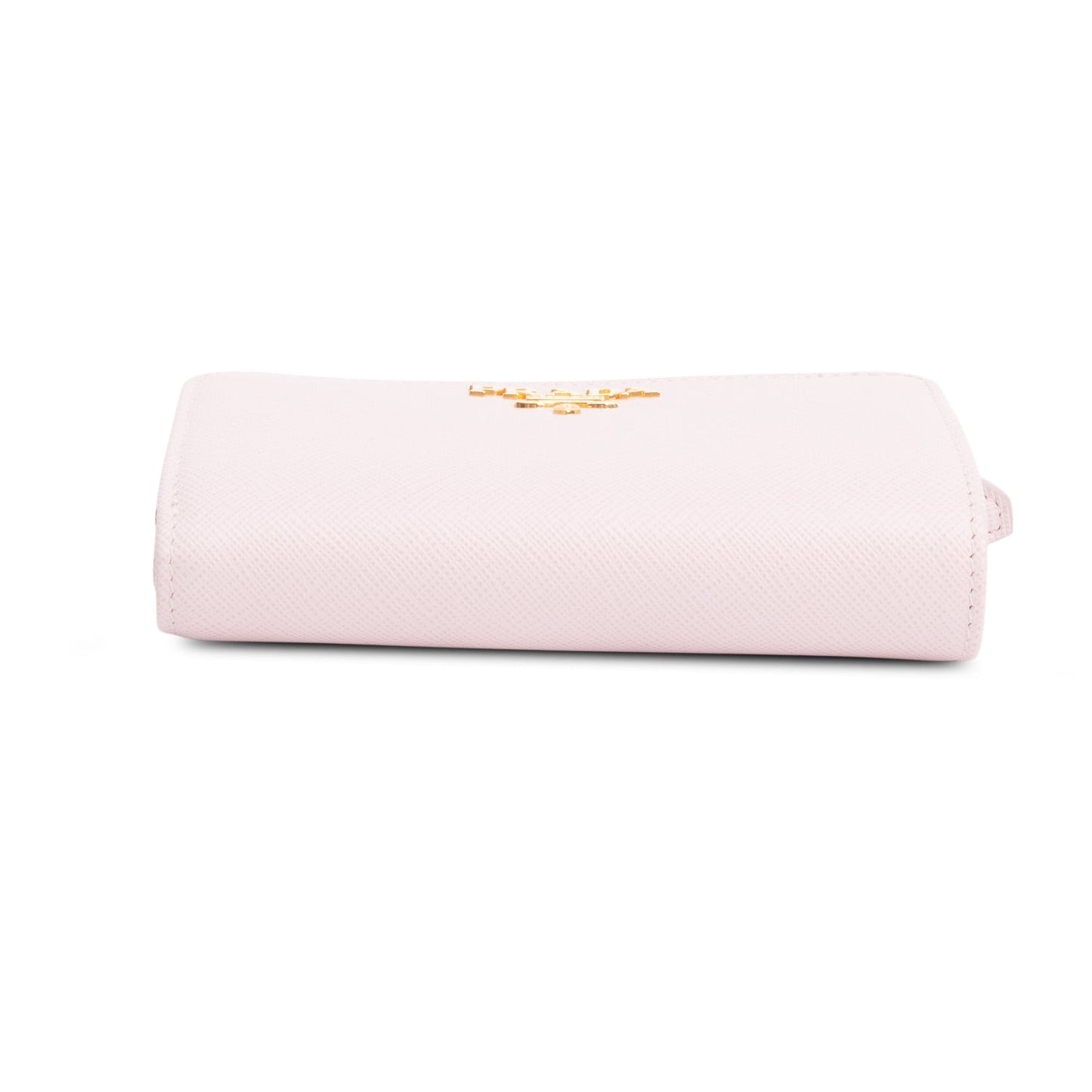 Prada Pink Saffiano Metal Compact Wallet