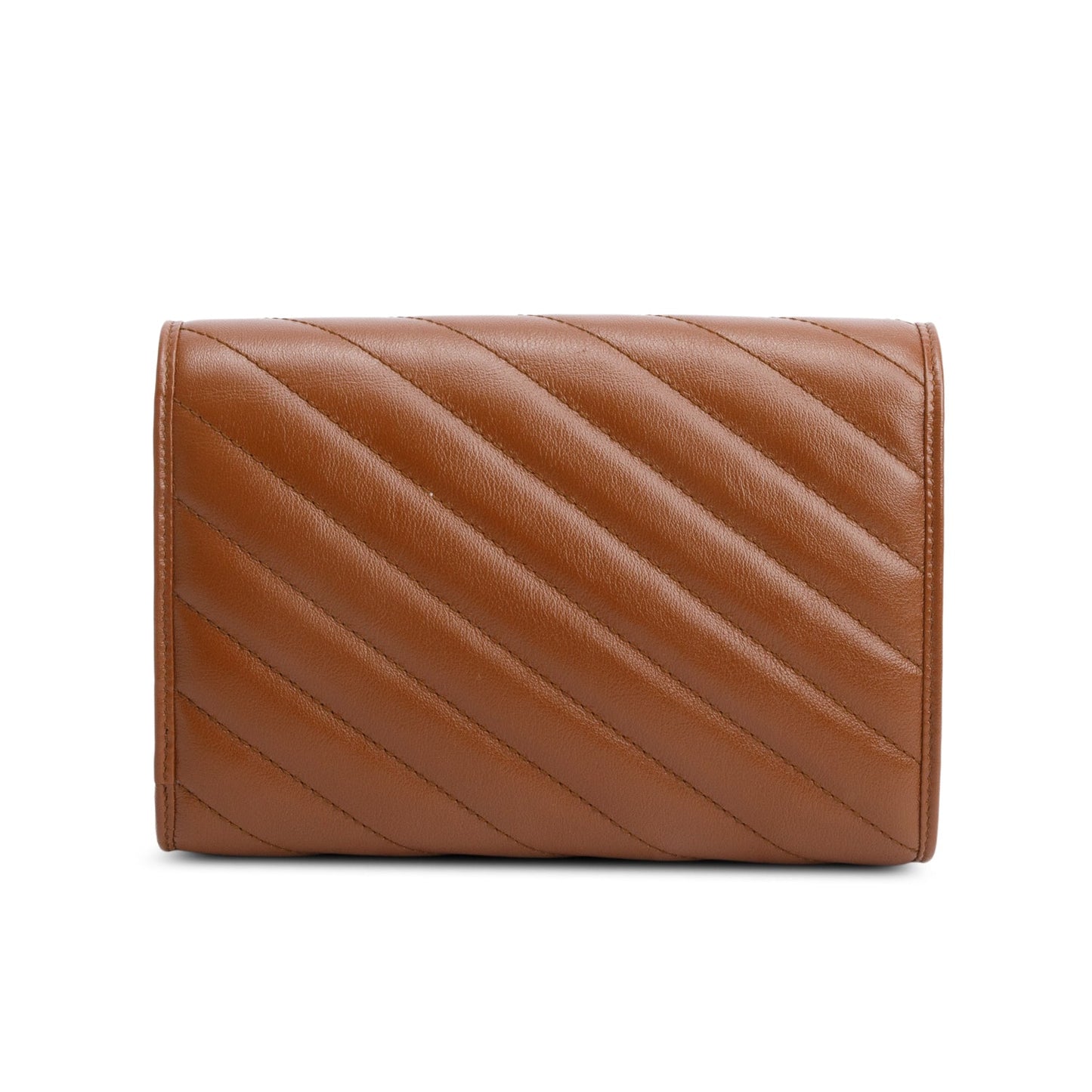 Gucci Brown GG Marmont Mini Wallet on Chain