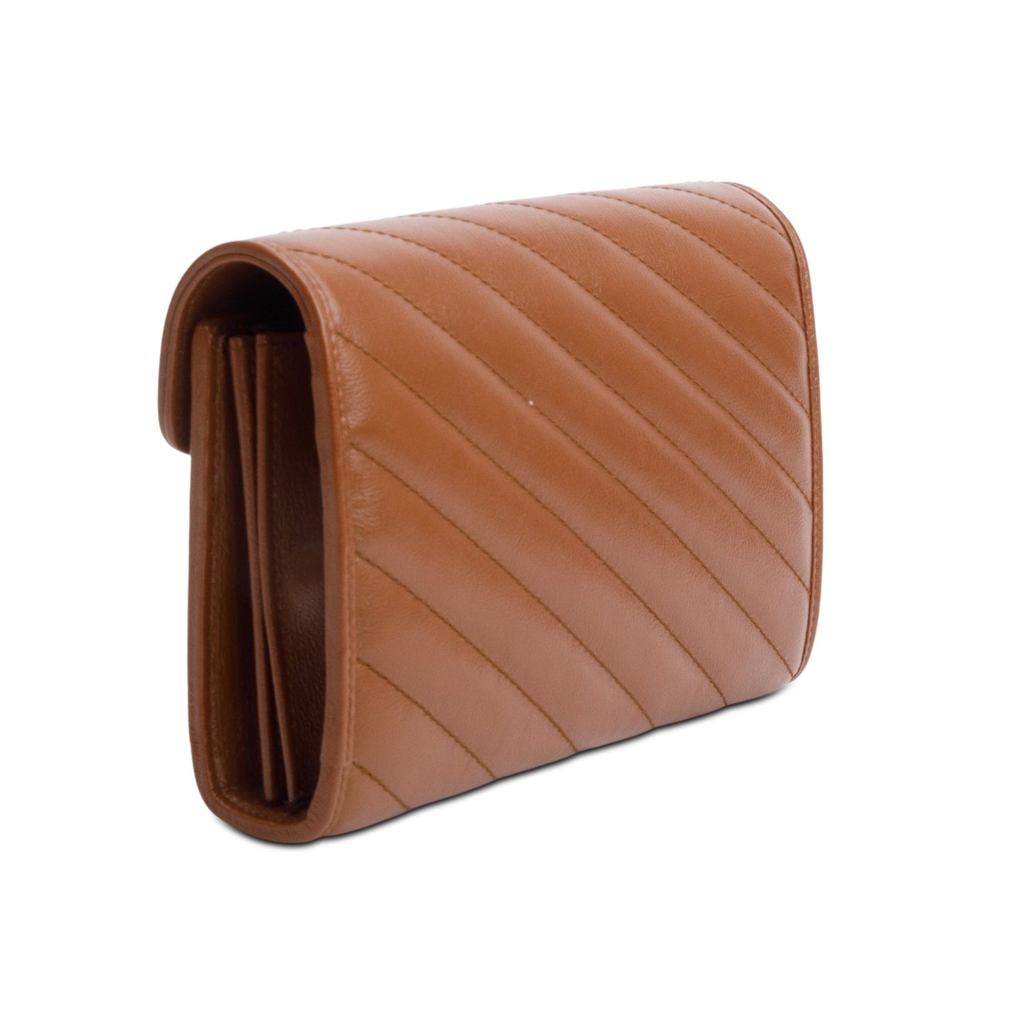 Gucci Brown GG Marmont Mini Wallet on Chain